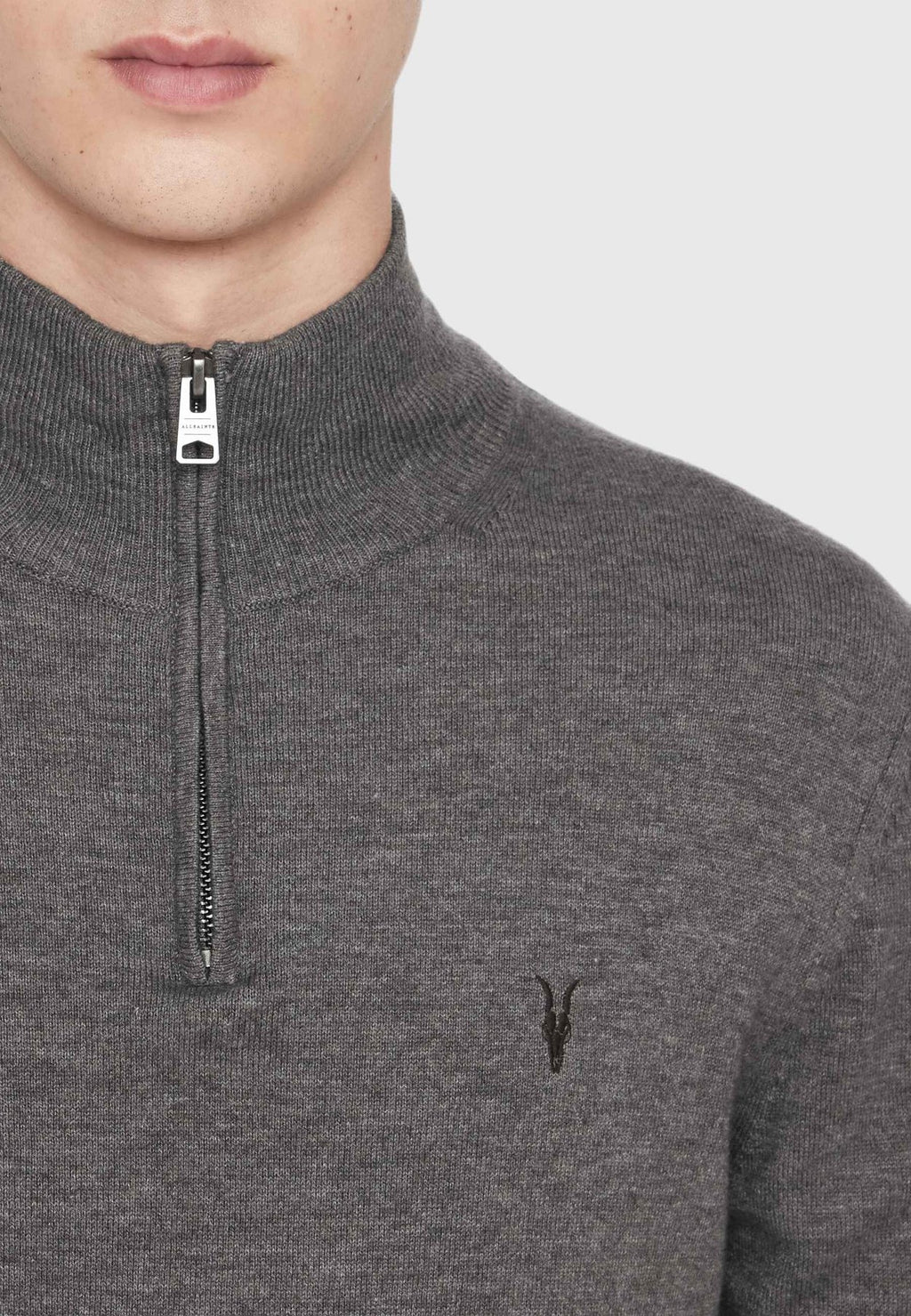 AllSaintsKILBURN ZIP FUNNEL - Strickpullover