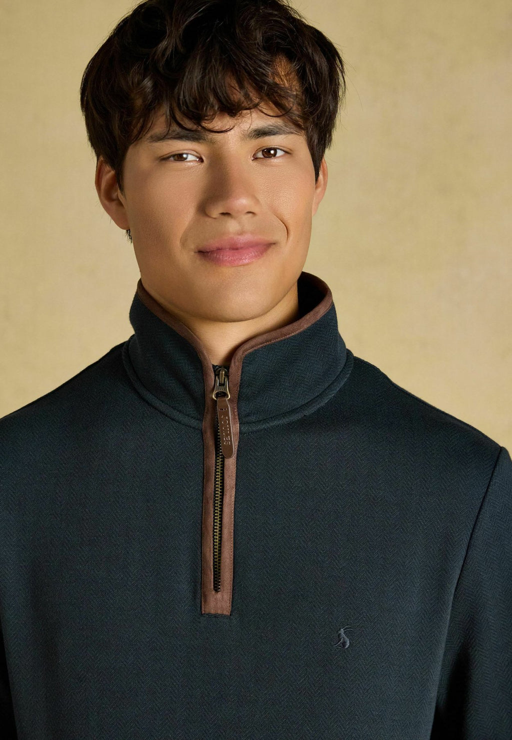 Tom JouleHERRINGBONE QUARTER ZIP SWEATSHIRT - Sweatshirt