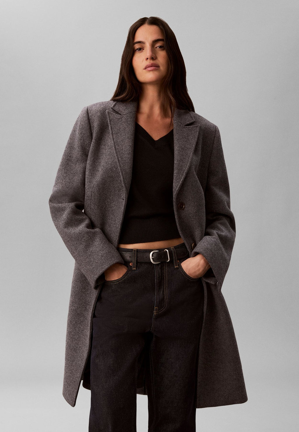 Calvin KleinCLASSIC TAILORED WOOL BLEND COAT - Klassischer Mantel