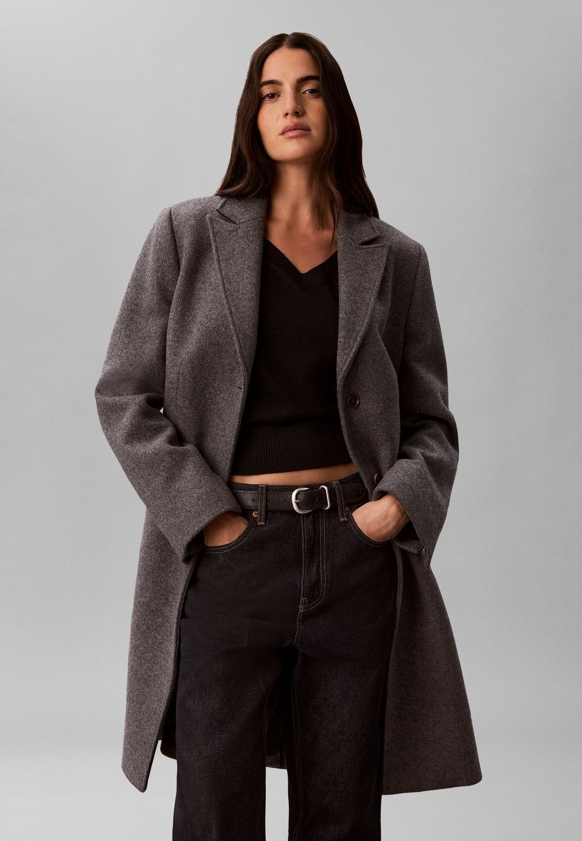 Calvin KleinCLASSIC TAILORED WOOL BLEND COAT - Klassischer Mantel