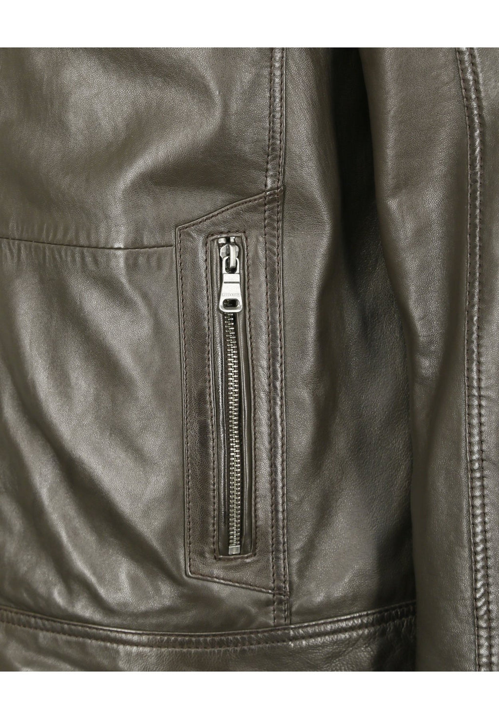 JCCMIT DOPPELTEM KRAGEN - Lederjacke
