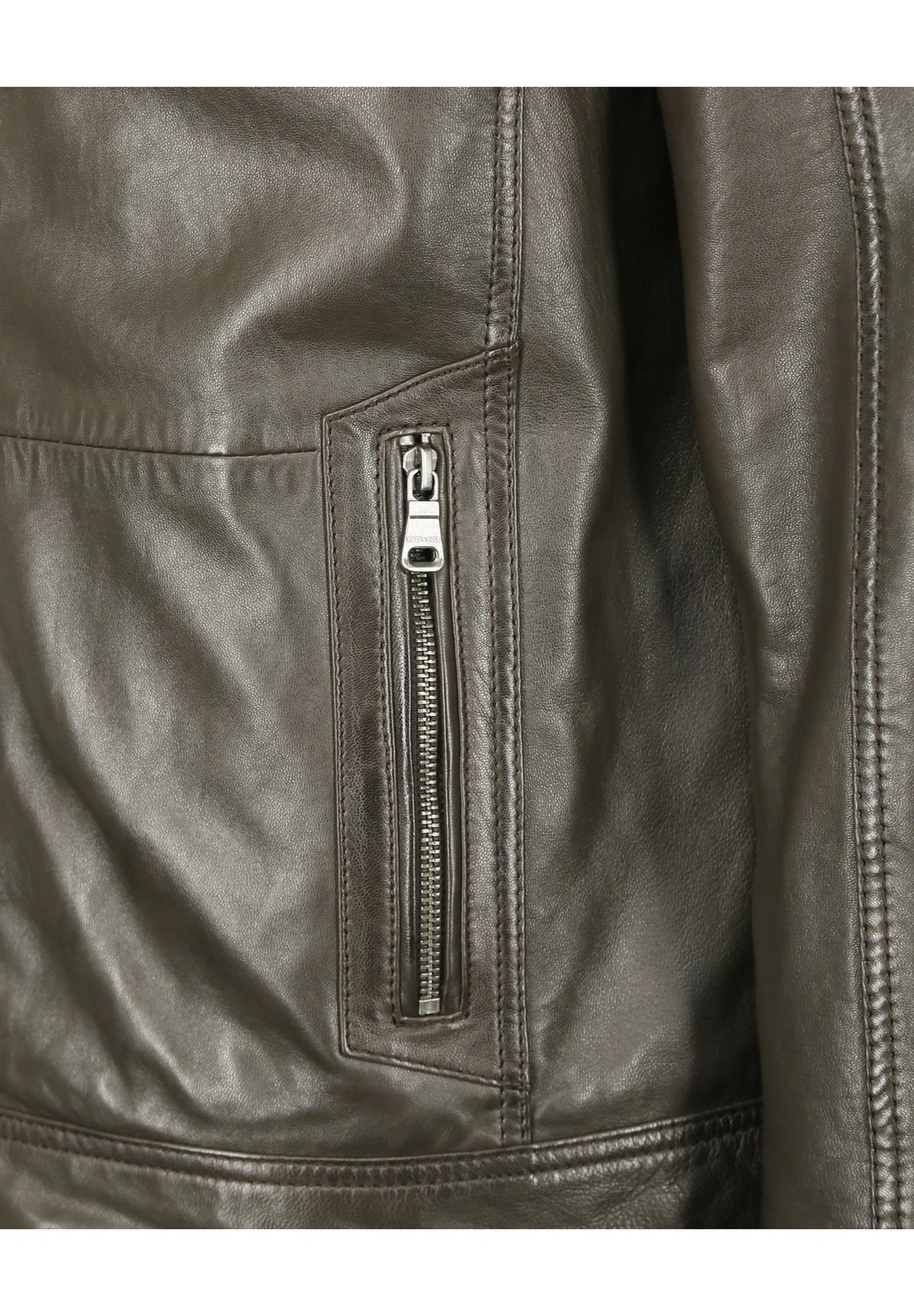 JCCMIT DOPPELTEM KRAGEN - Lederjacke