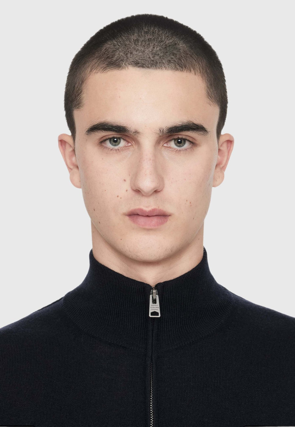 AllSaintsKILBURN ZIP FUNNEL - Strickpullover