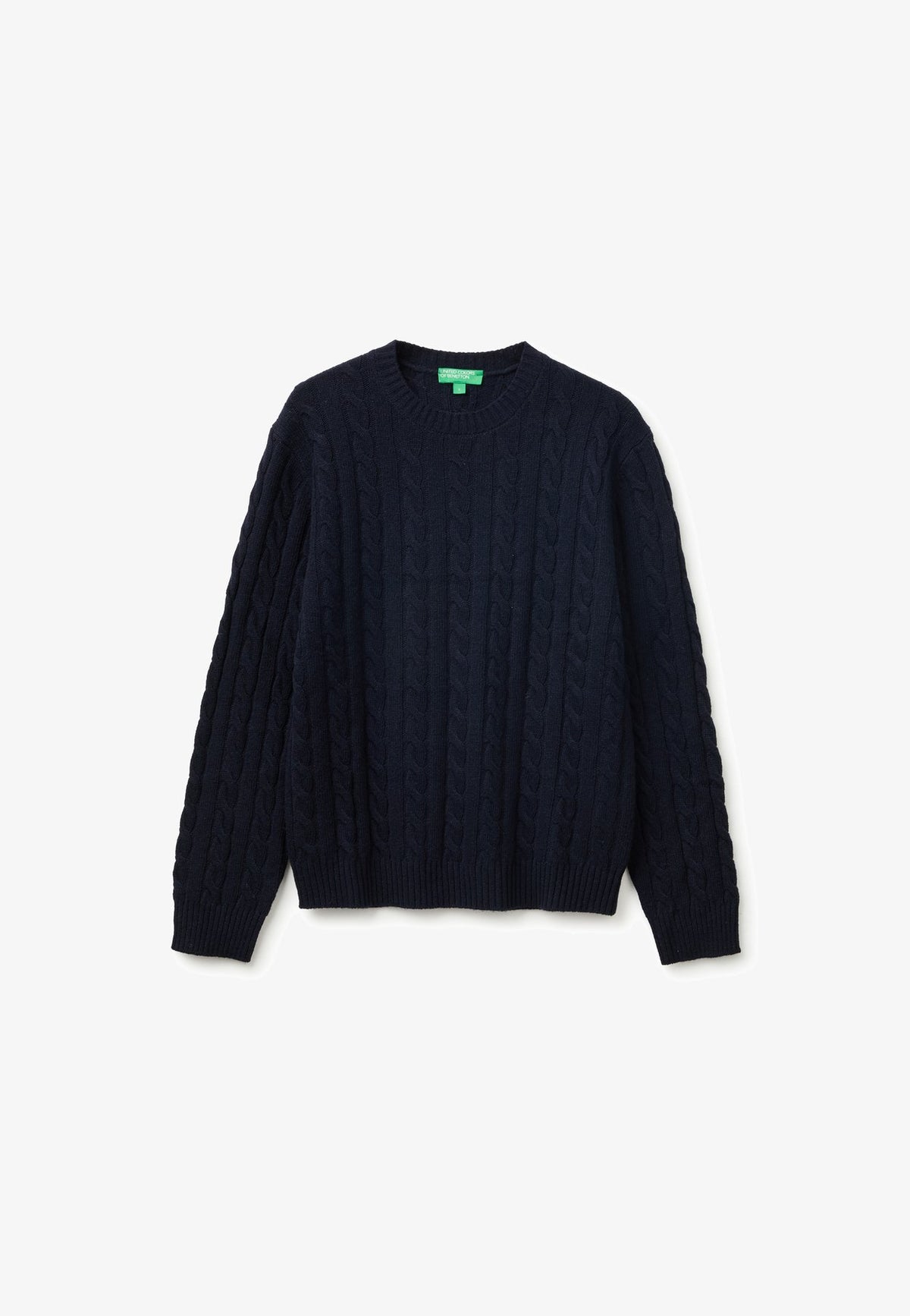 United Colors of BenettonLONG SLEEVE CREW NECK SWEATER, CLASSIC CABLE-RIB STITCHES, REGULAR FIT... - Strickpullover