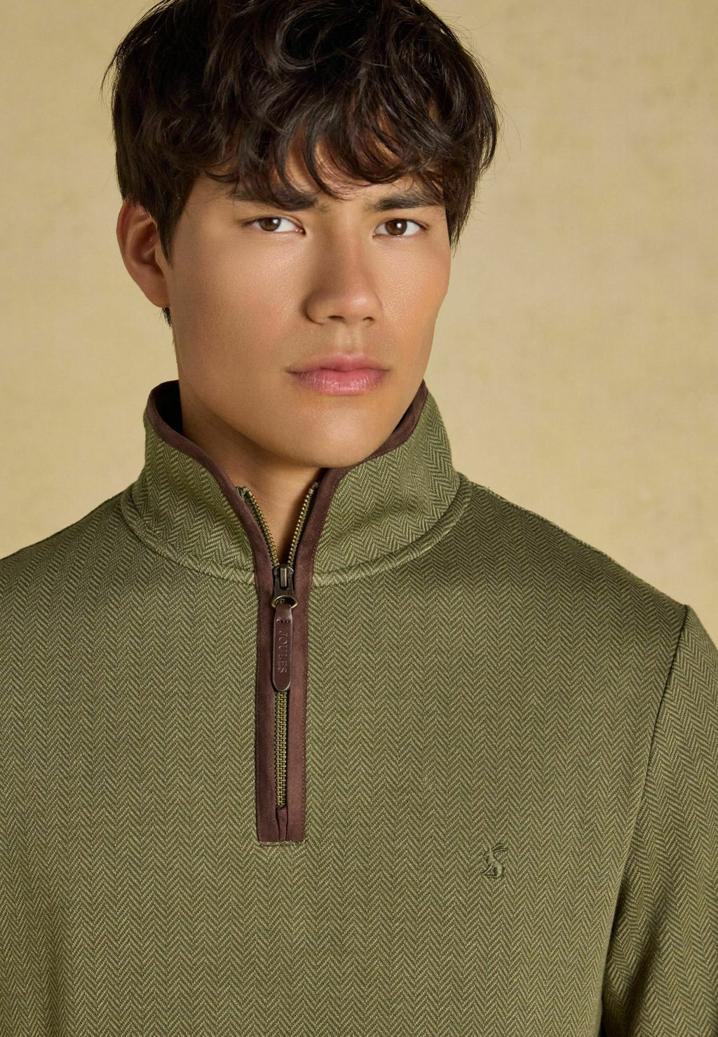 Tom JouleHERRINGBONE QUARTER ZIP SWEATSHIRT - Sweatshirt