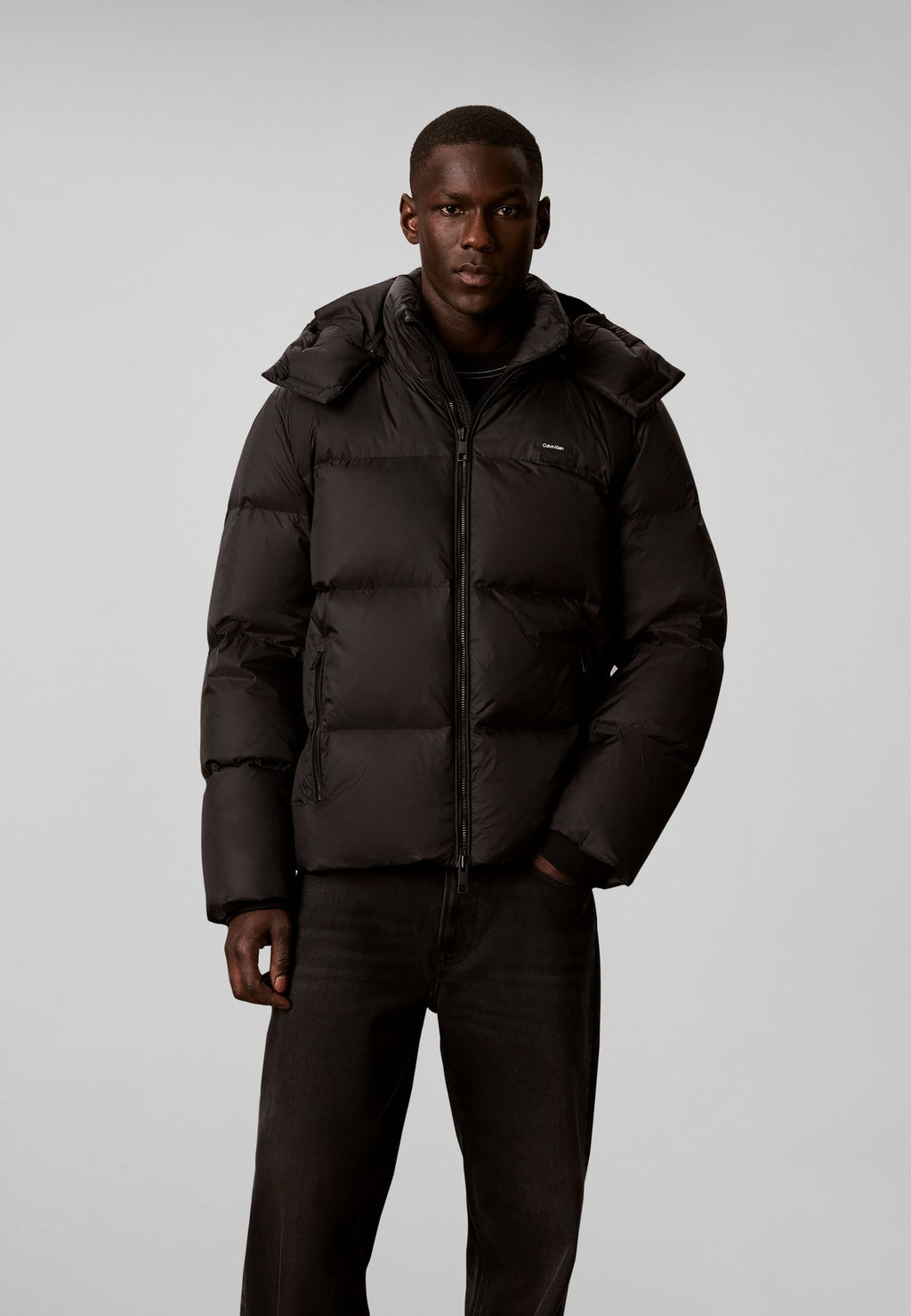 Calvin KleinREMOVABLE HOOD LOGO PUFFER JACKET - Daunenjacke