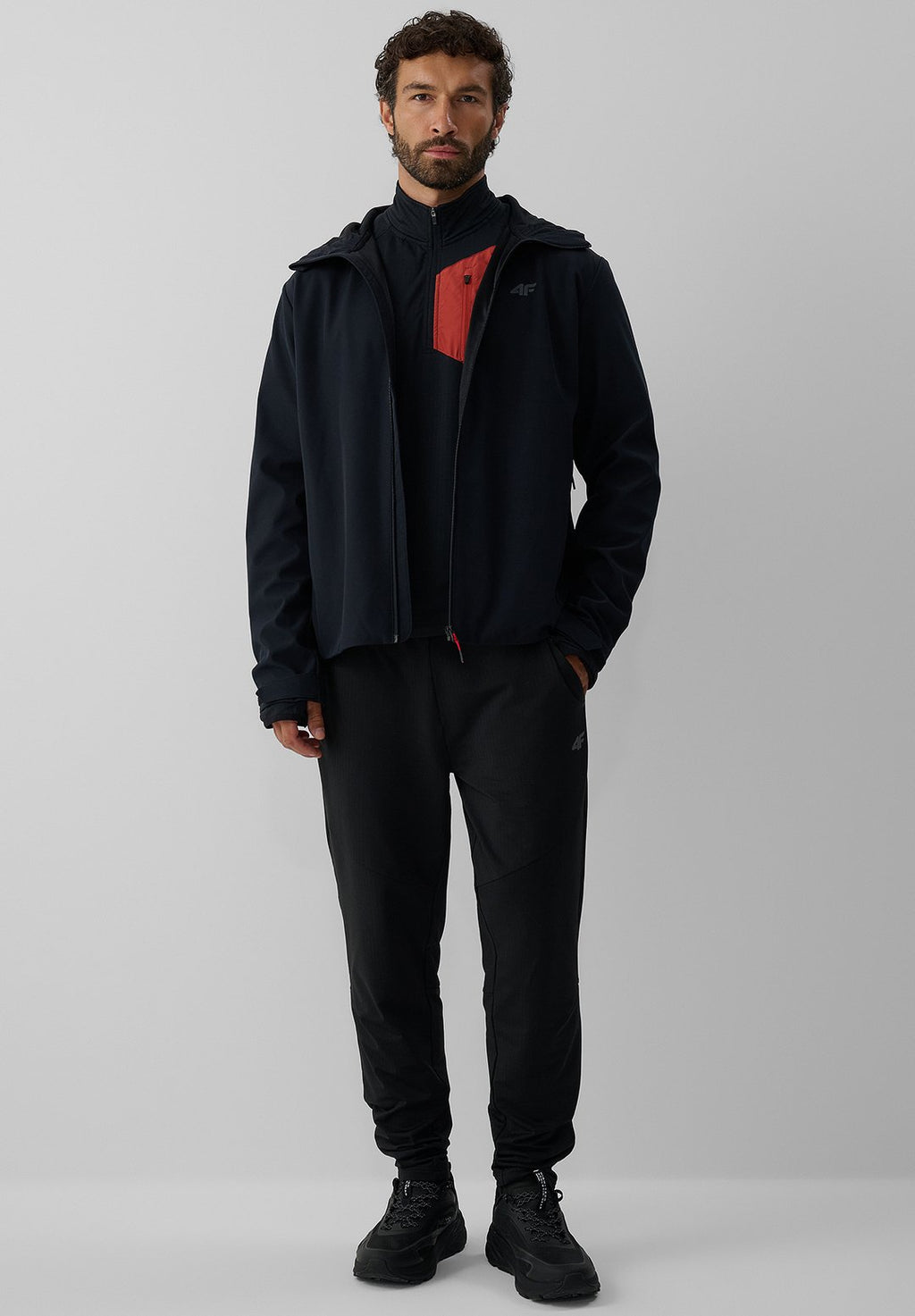 4F4F KURTKA SOFTSHELL WIATROODPORNA MEMBRANA 5000 MĘSKA - Softshelljacke