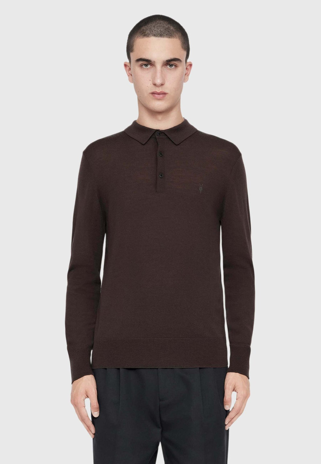 AllSaintsMODE MERINO LS POLO - Strickpullover