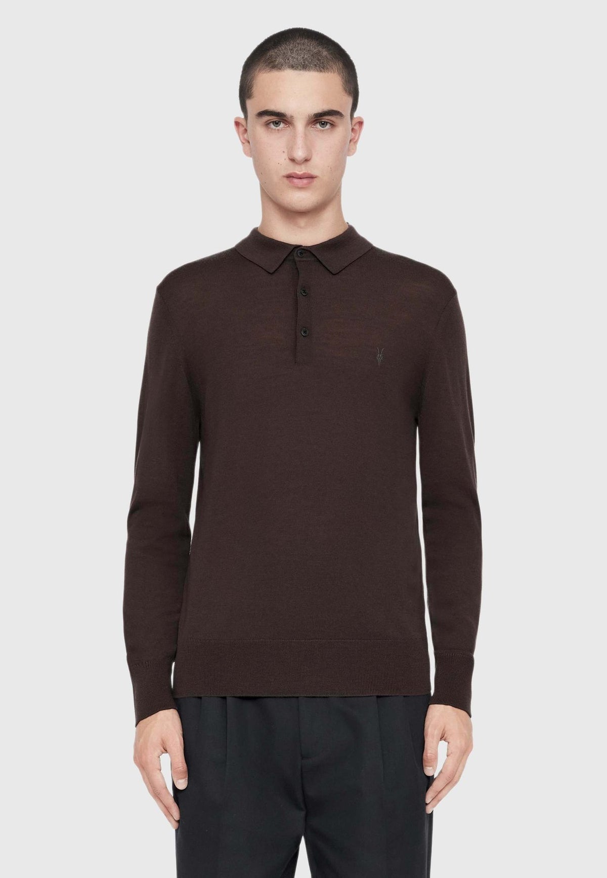 AllSaintsMODE MERINO LS POLO - Strickpullover