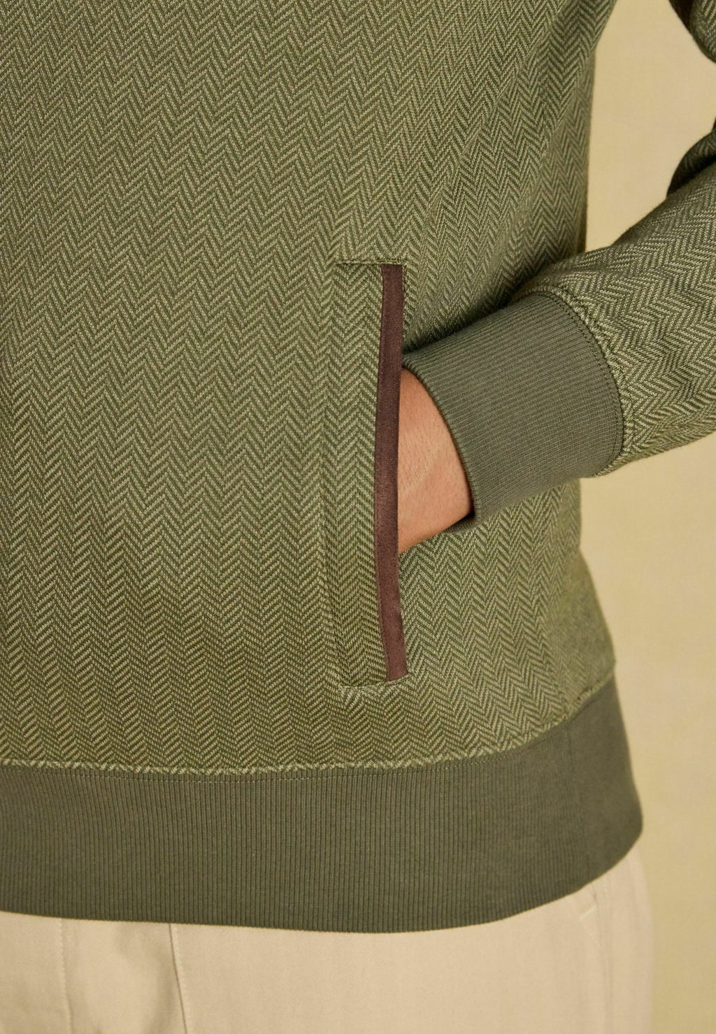 Tom JouleHERRINGBONE QUARTER ZIP SWEATSHIRT - Sweatshirt