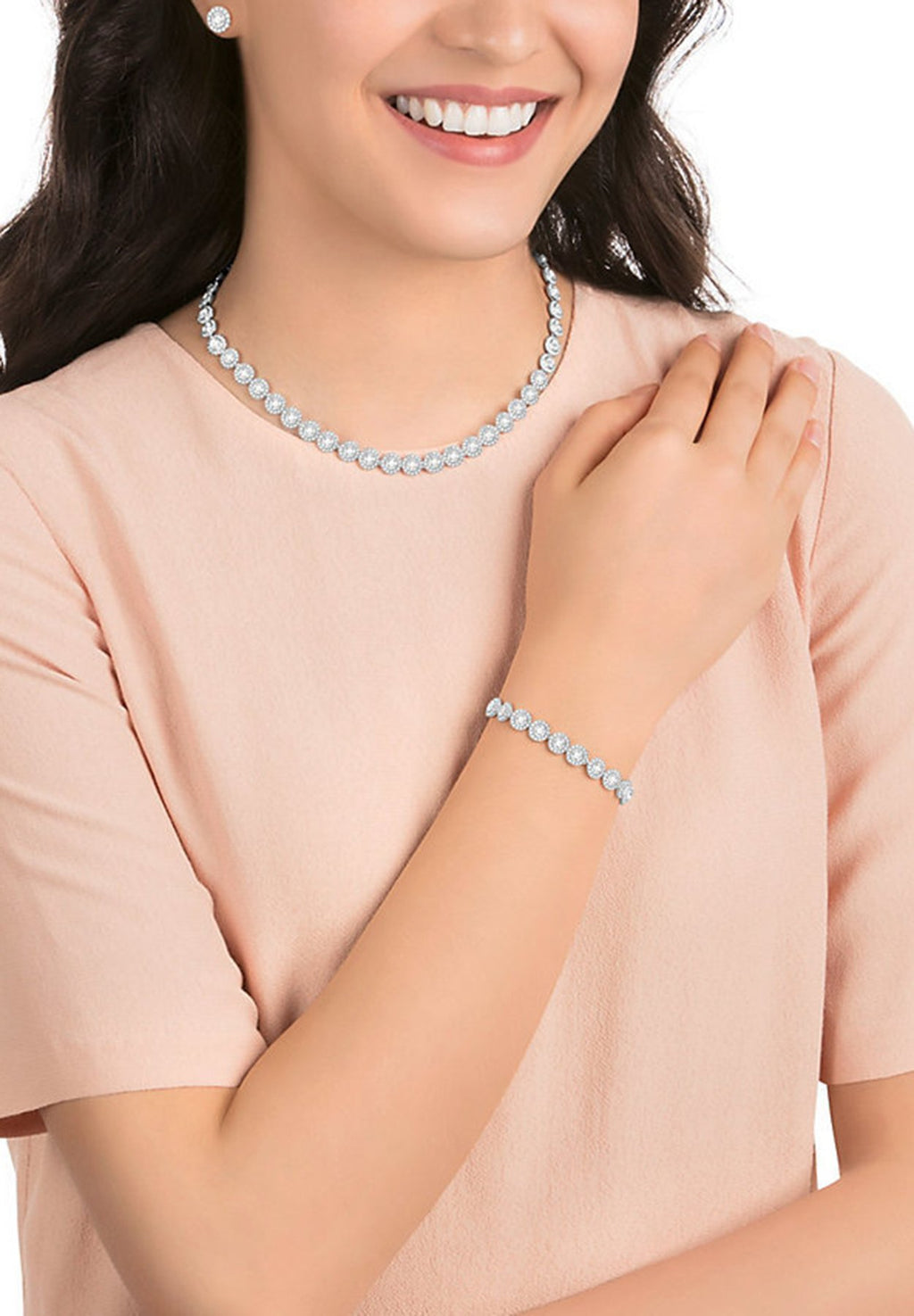 SwarovskiUNA ANGELIC ROUND CUT SET - Ohrringe