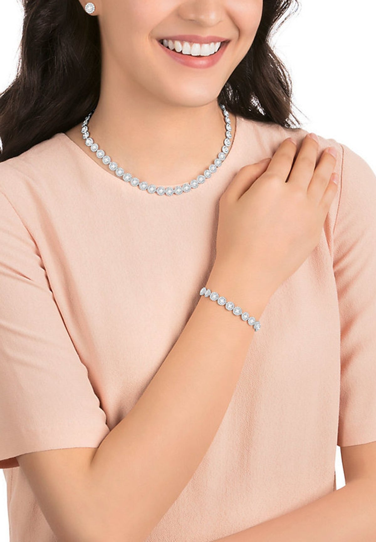 SwarovskiUNA ANGELIC ROUND CUT SET - Ohrringe