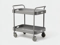 Servierwagen Metall 68x42x80 cm - Grau - zweistufiger Küchenwagen mit Griffen