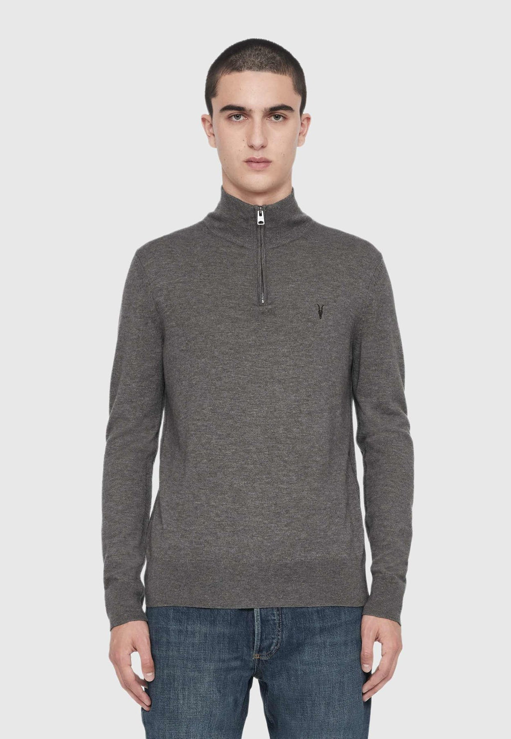 AllSaintsKILBURN ZIP FUNNEL - Strickpullover