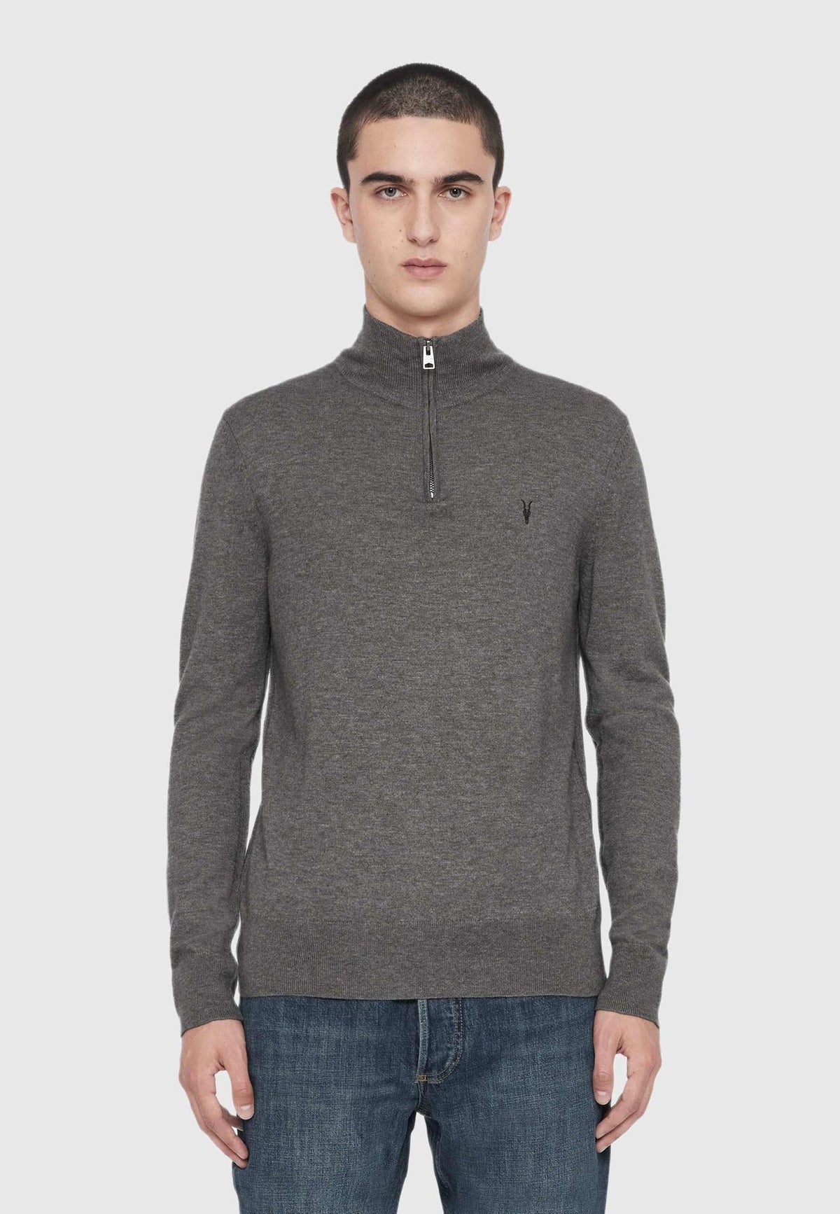 AllSaintsKILBURN ZIP FUNNEL - Strickpullover