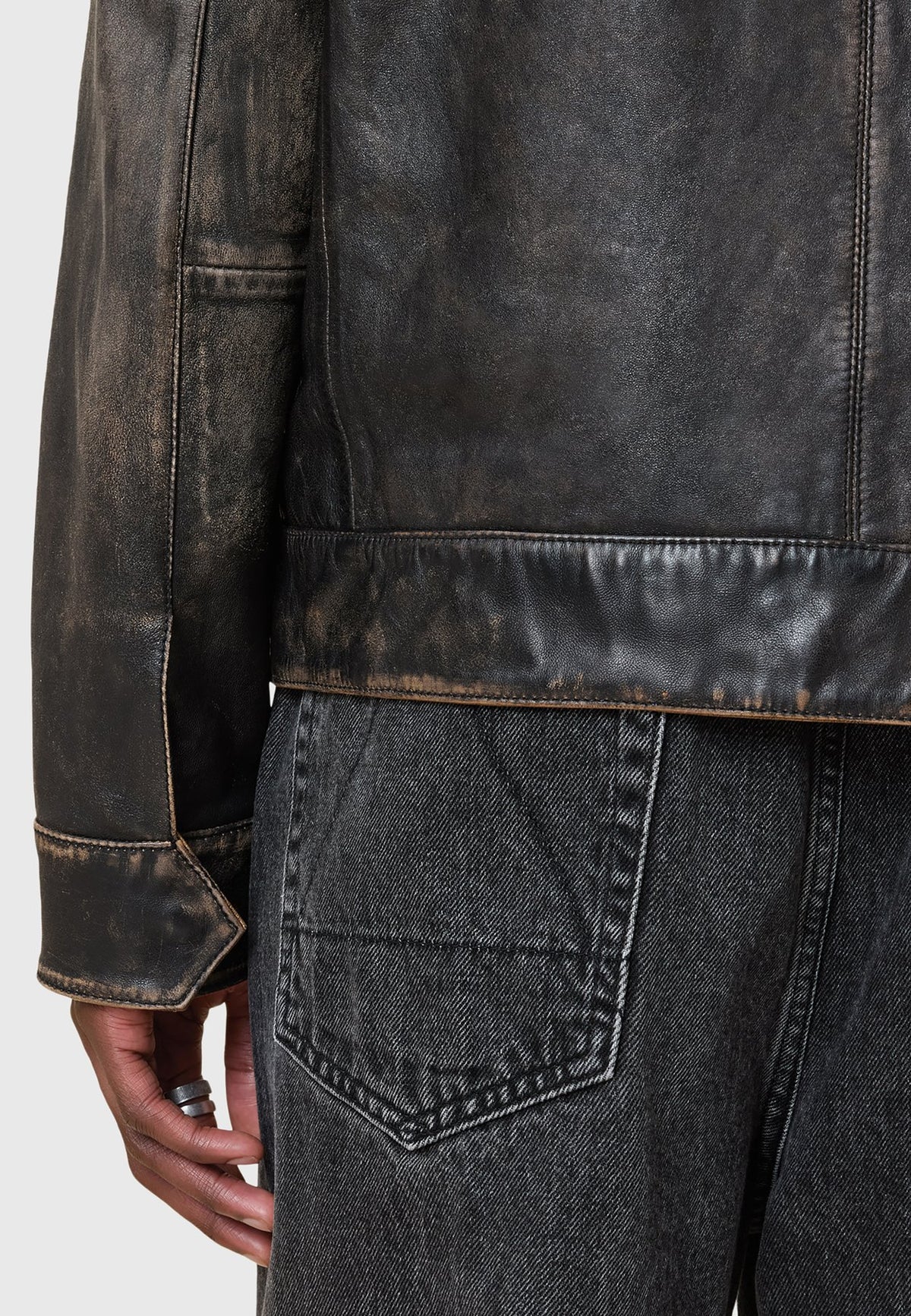 AllSaintsALKAN JACKET - Lederjacke