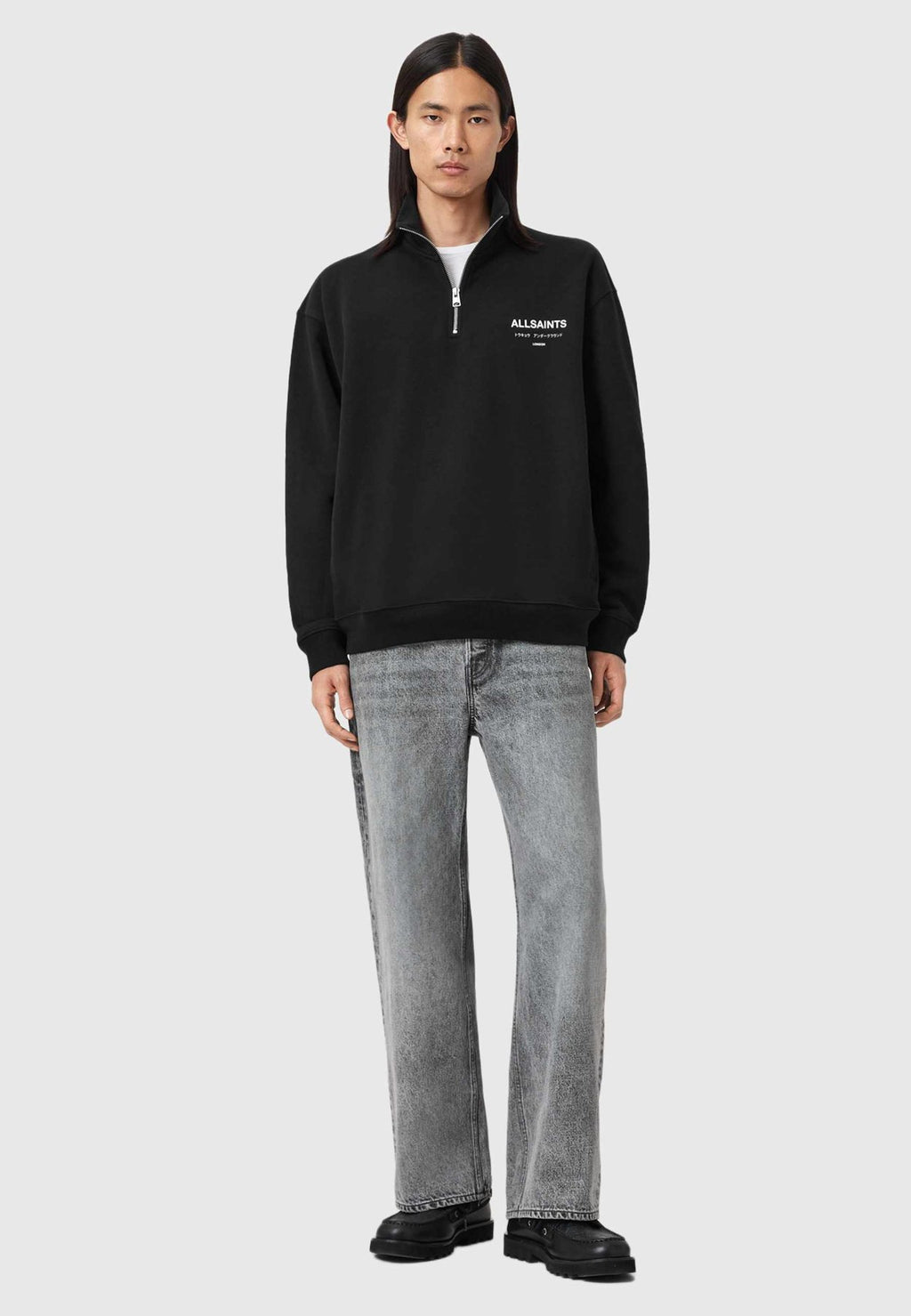 AllSaintsUNDERGROUND HALF ZIP - Sweatshirt