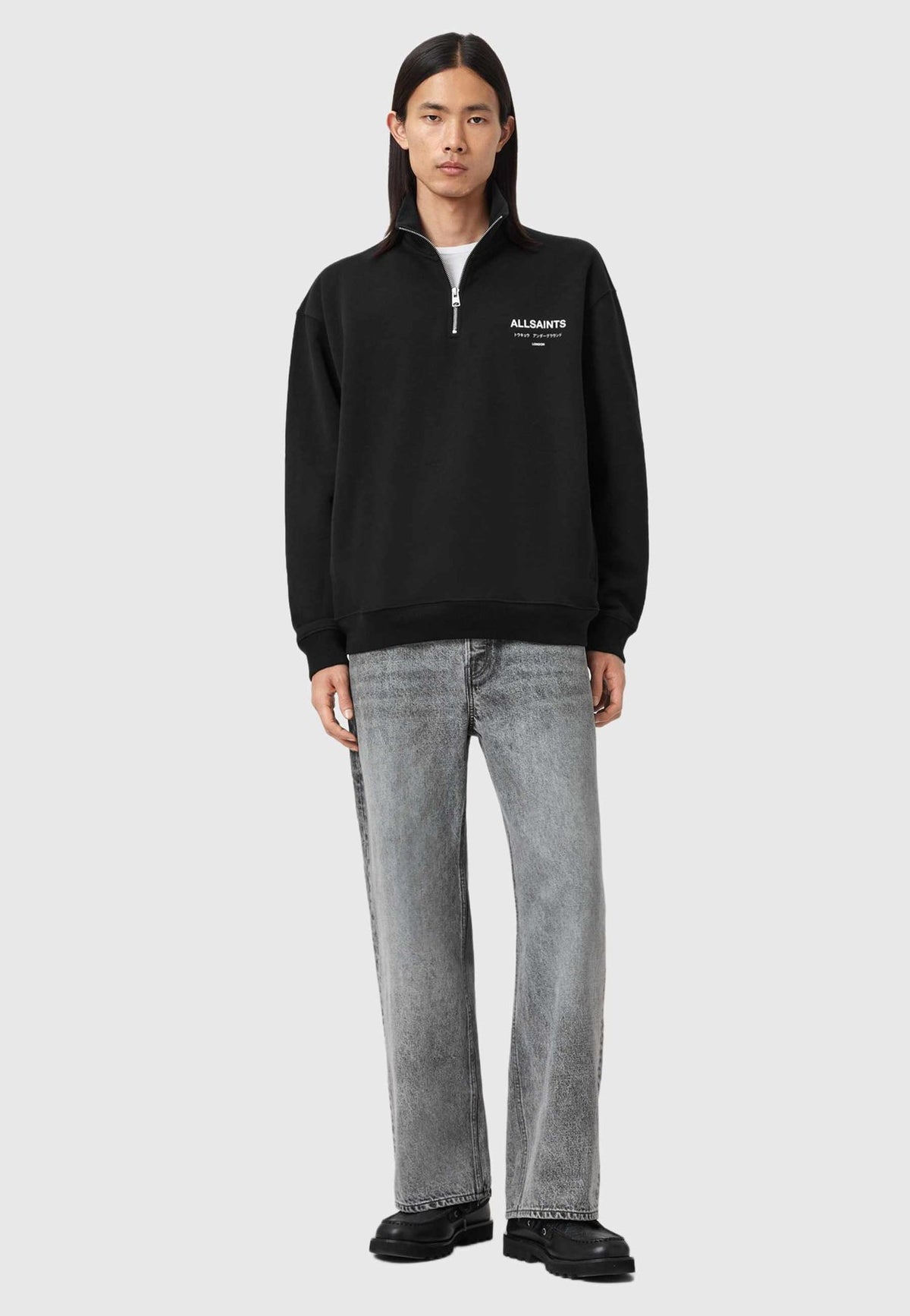AllSaintsUNDERGROUND HALF ZIP - Sweatshirt