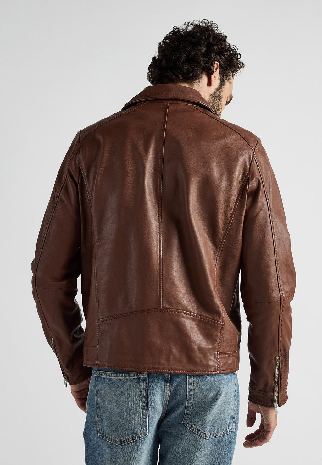 JCCIM BIKERSTIL - Lederjacke