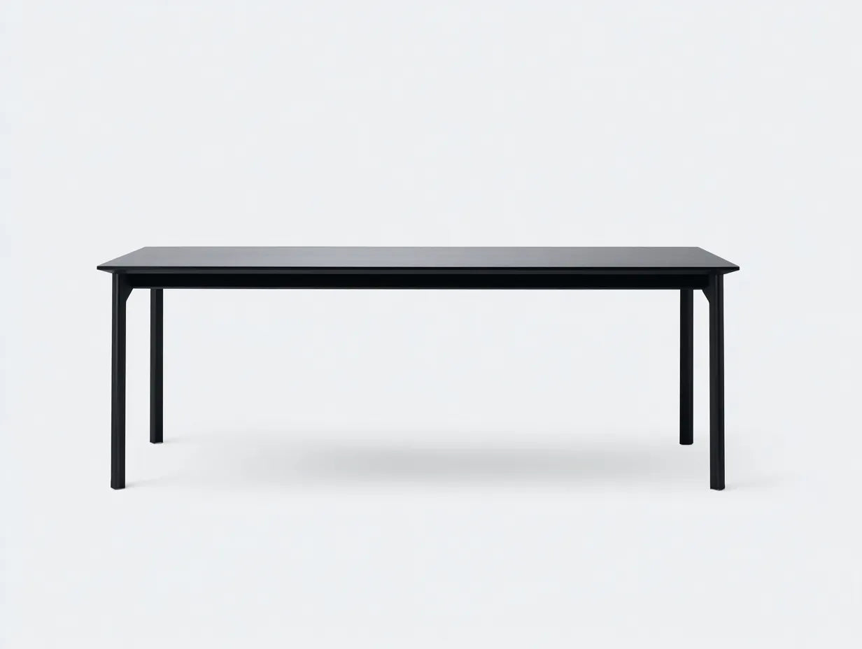 Esstisch Holzwerkstoff Metall 160x80x75 cm - Schwarz - minimalistischer Esszimmertisch