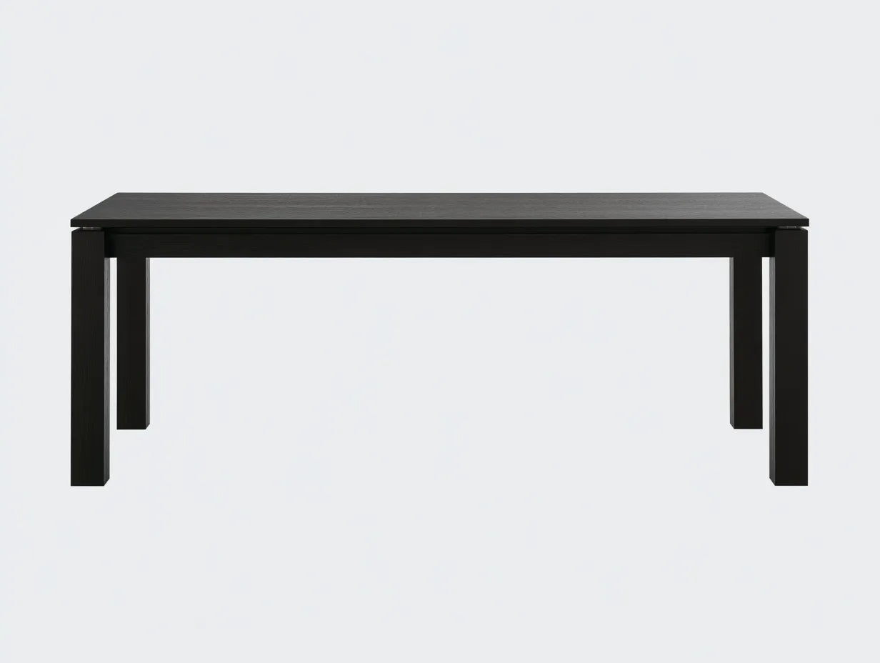 Esstisch Holzwerkstoff 160x80x76 cm - Schwarz - stabile Blockbeine für Esszimmer
