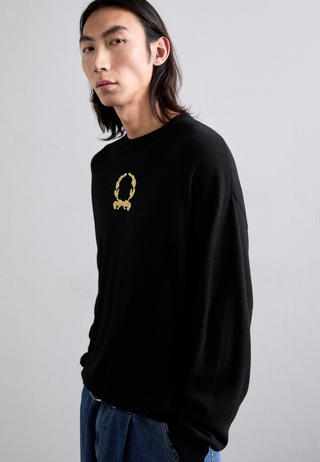 MOSCHINOLAUREL CROWN EMBLEM - Strickpullover