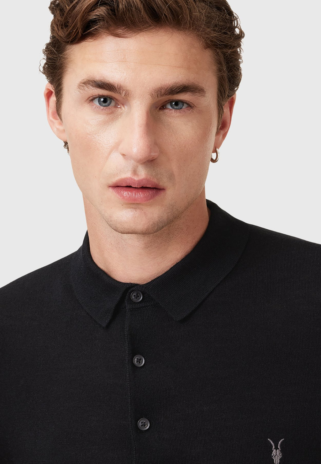 AllSaintsMODE MERINO LS POLO - Strickpullover