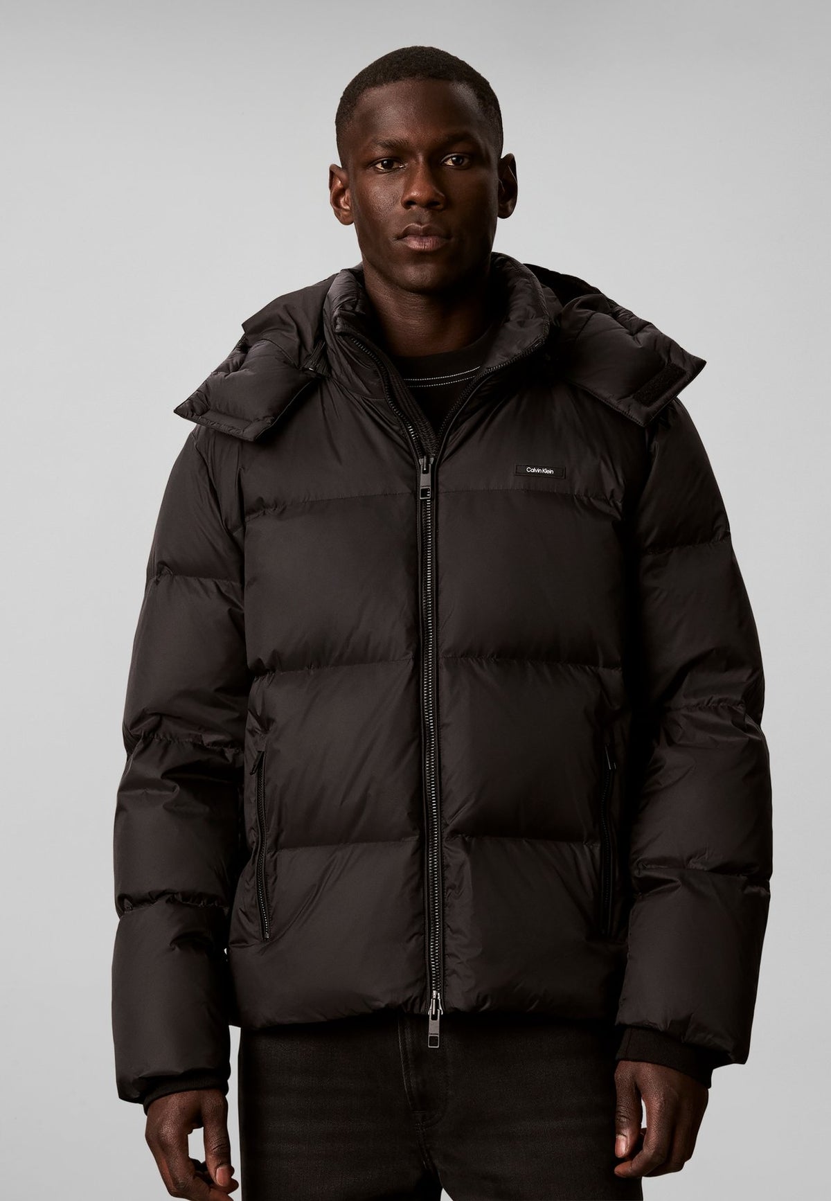 Calvin KleinREMOVABLE HOOD LOGO PUFFER JACKET - Daunenjacke
