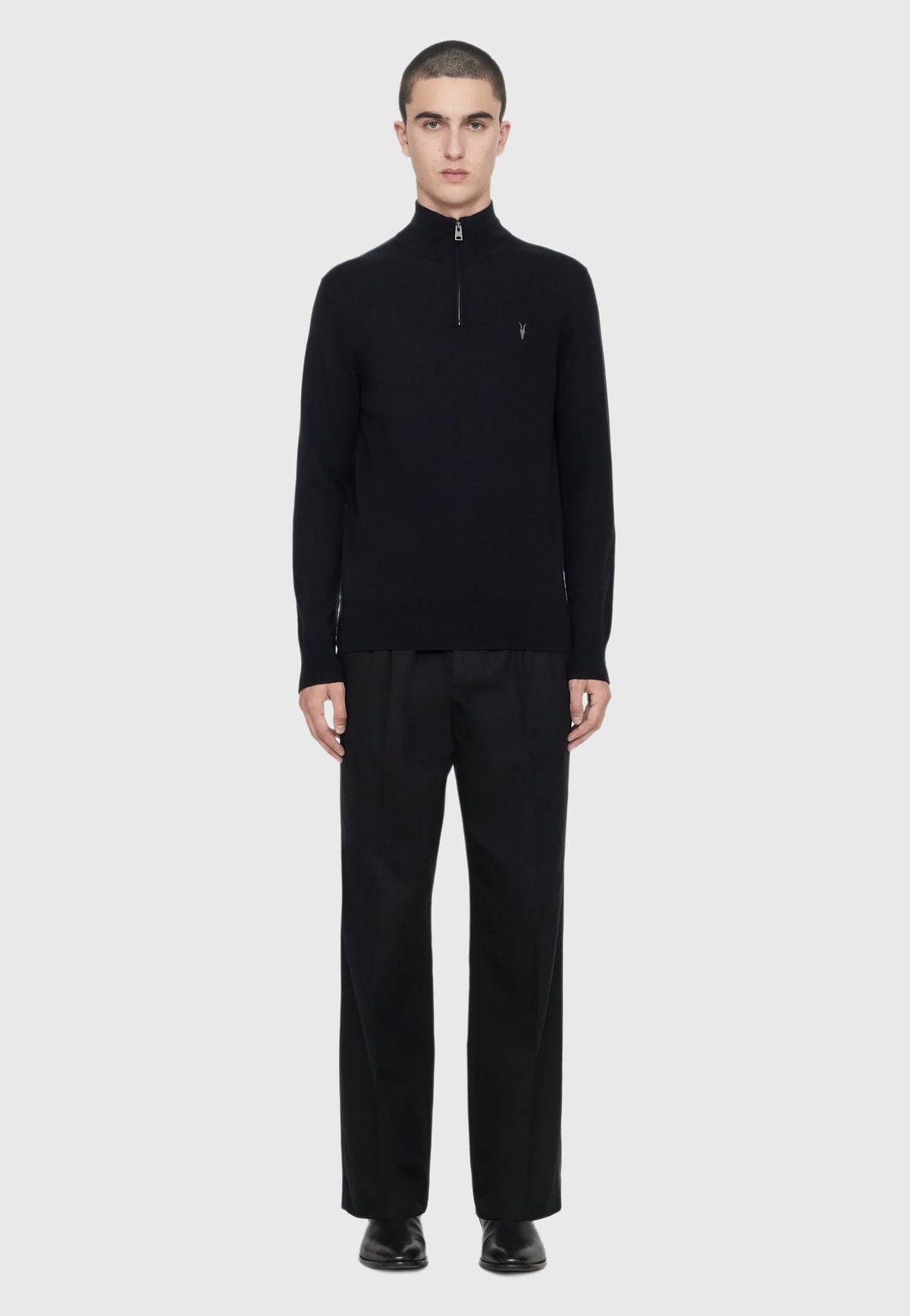 AllSaintsKILBURN ZIP FUNNEL - Strickpullover