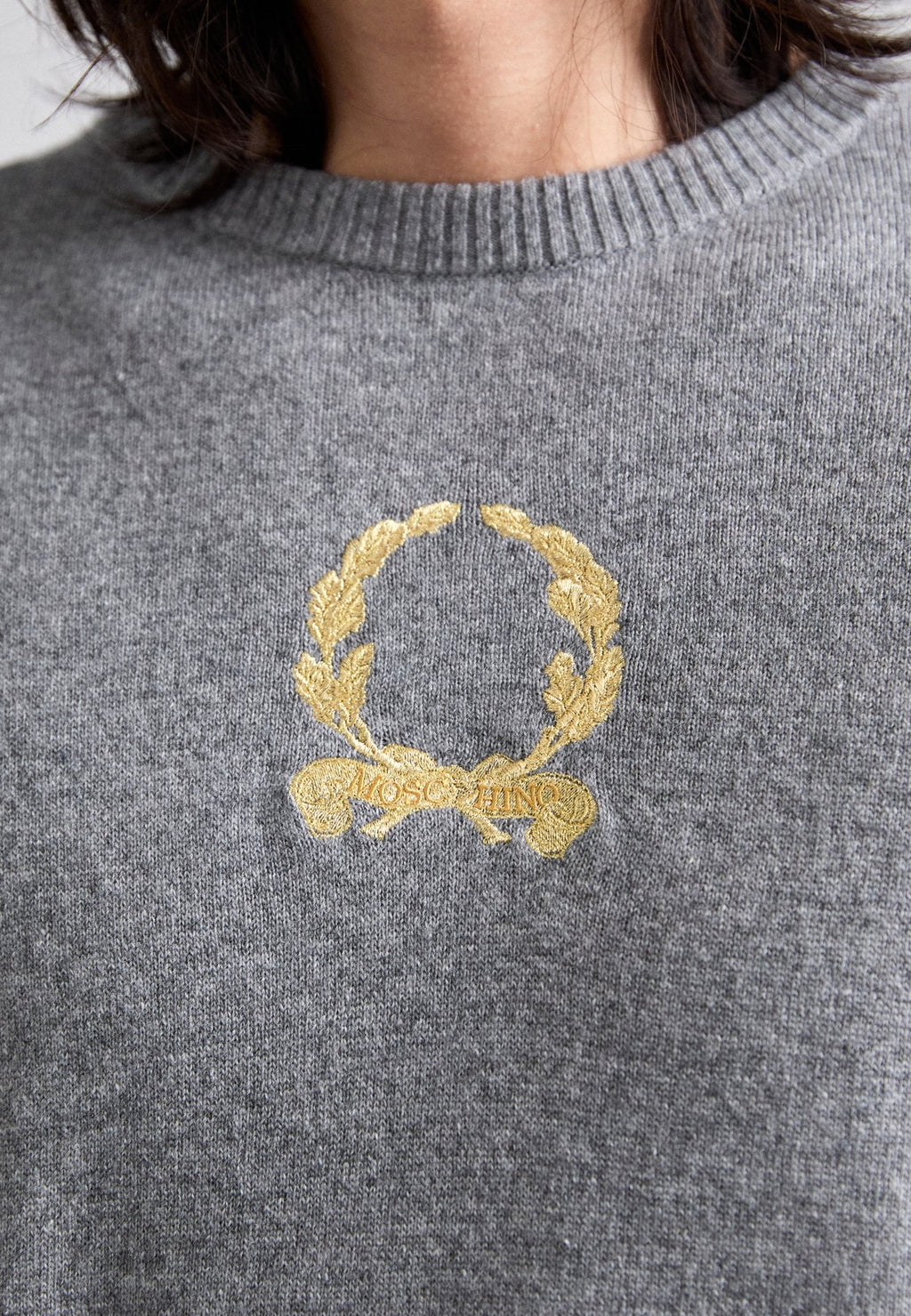 MOSCHINOLAUREL CROWN EMBLEM - Strickpullover