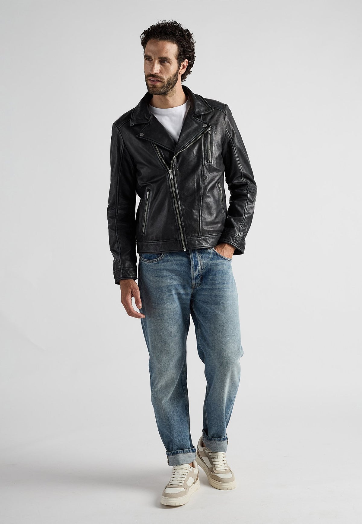 JCCIM BIKERSTIL - Lederjacke