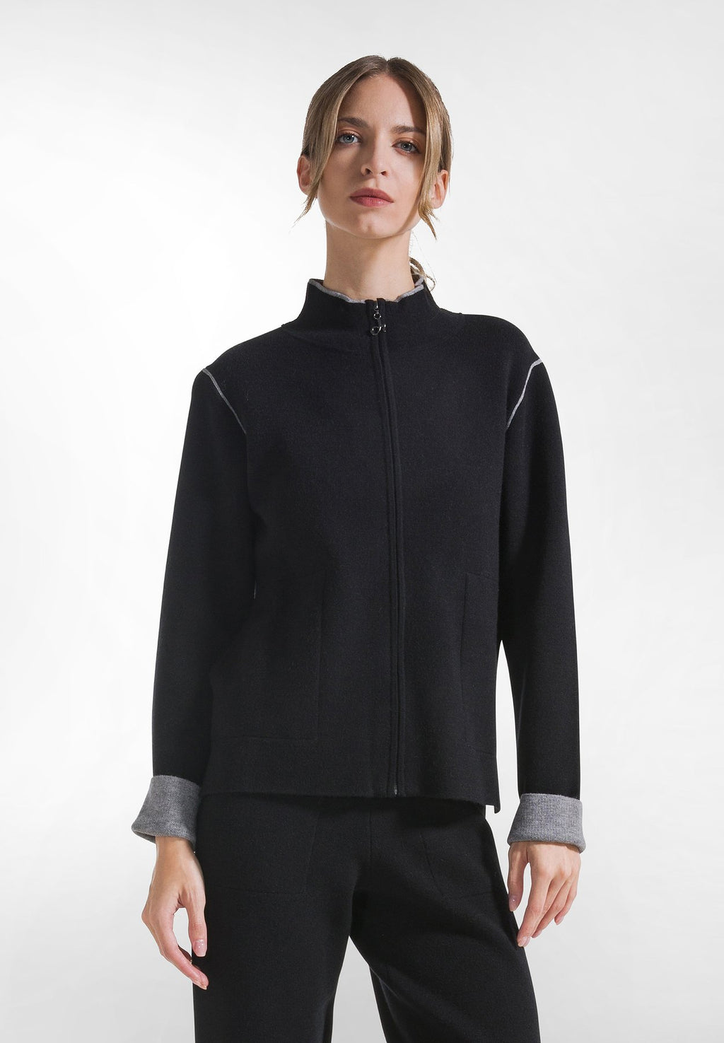 DehaBI-COLOUR TURTLENECK SWEATER - SWEATER - Strickjacke