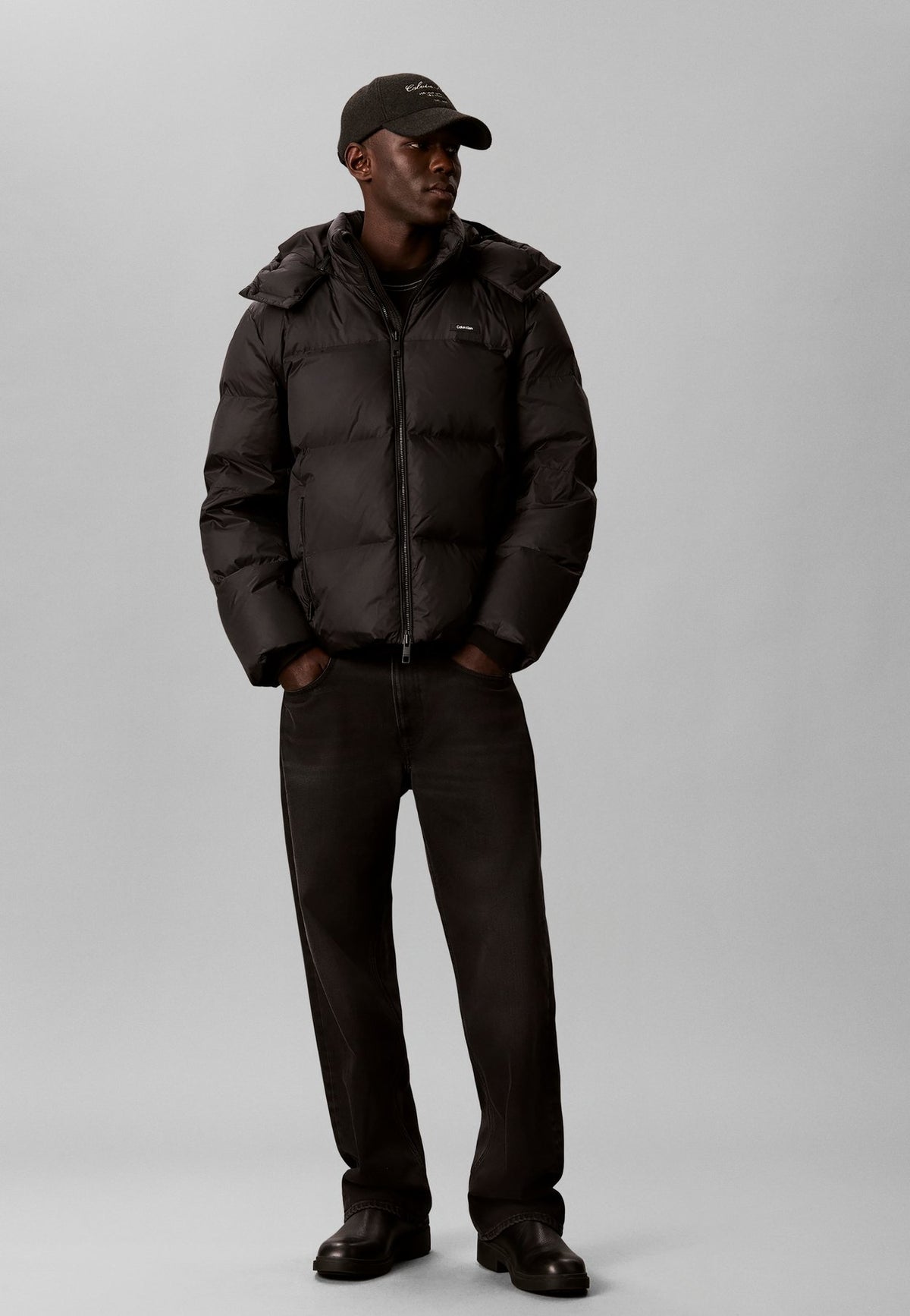Calvin KleinREMOVABLE HOOD LOGO PUFFER JACKET - Daunenjacke