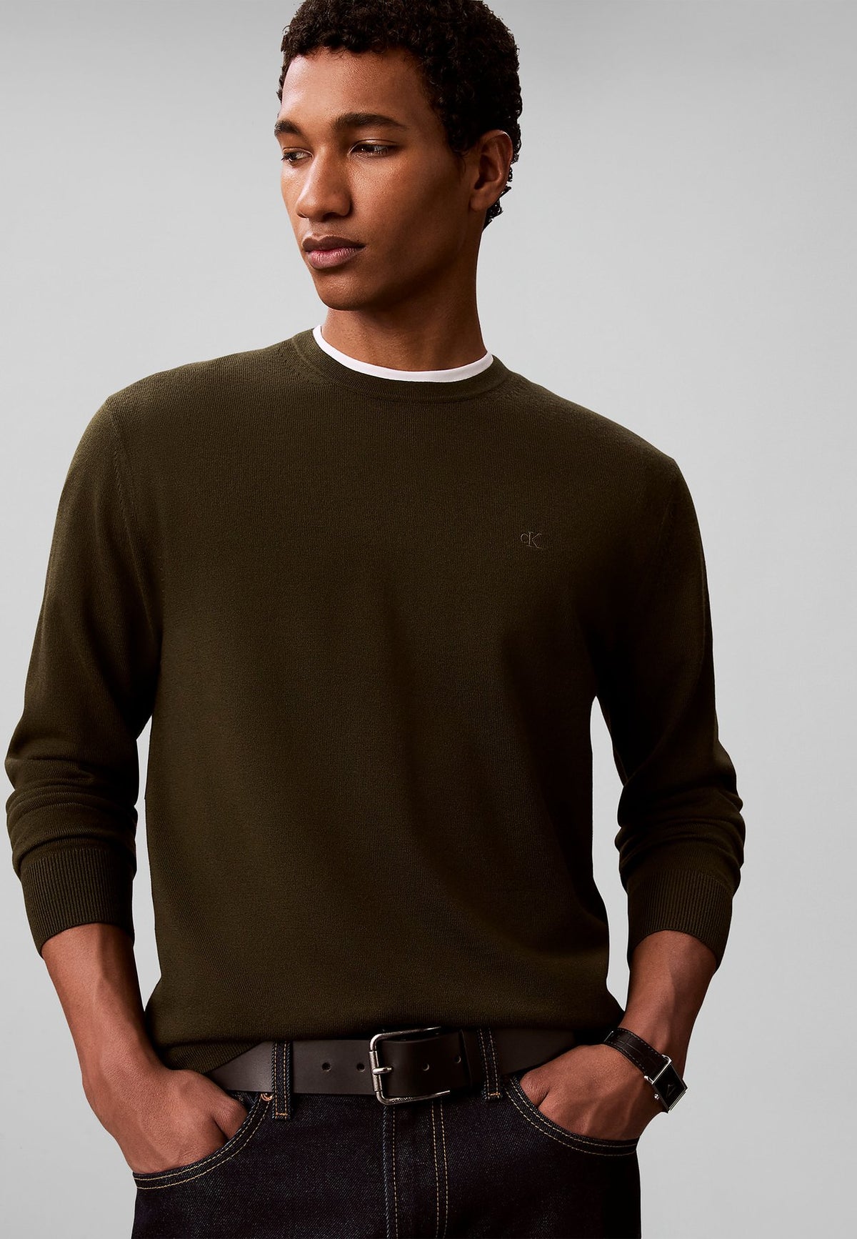 Calvin KleinMERINO WOOL CLASSIC JUMPER - Strickpullover