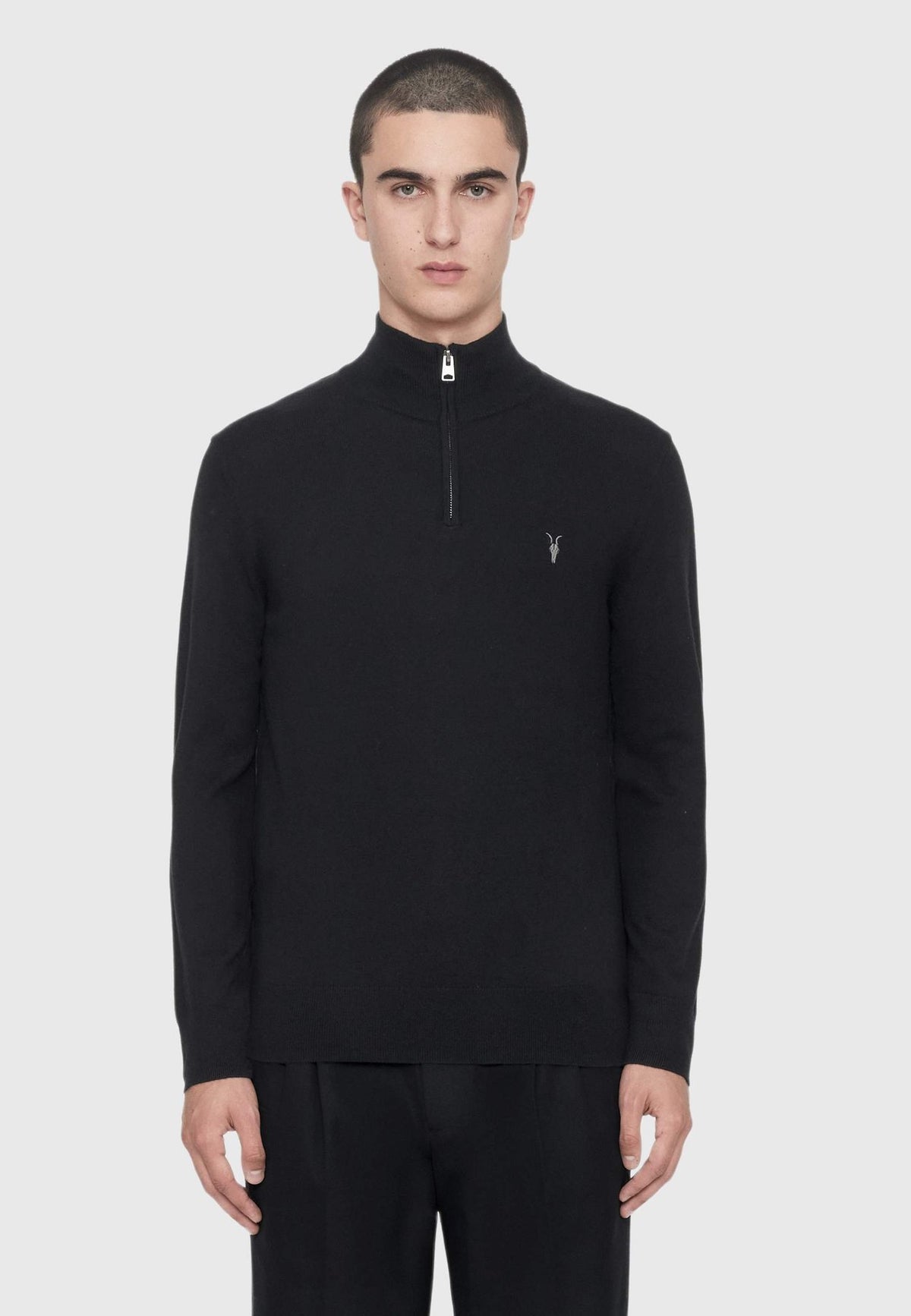 AllSaintsKILBURN ZIP FUNNEL - Strickpullover