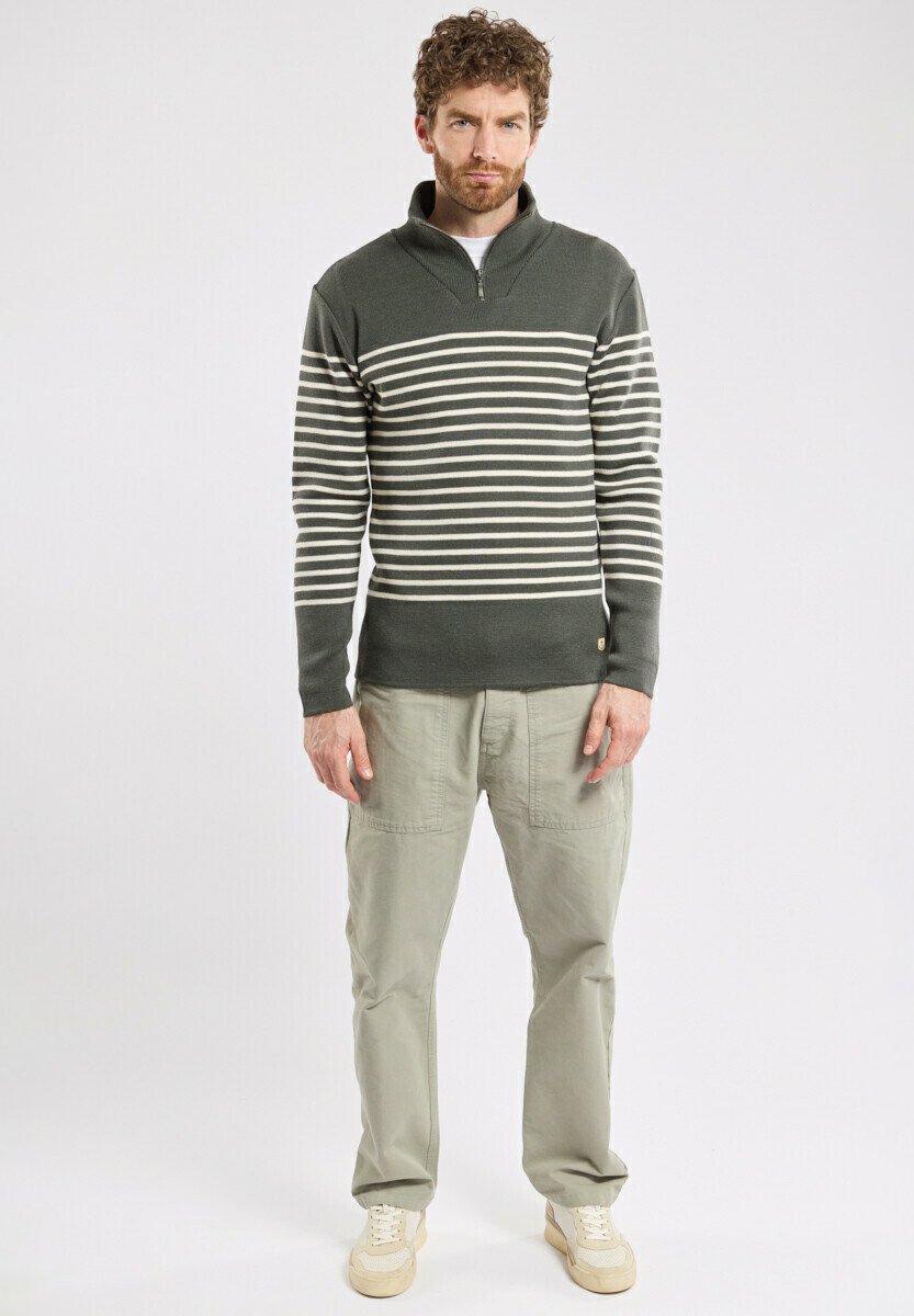 Armor luxHERITAGE STRIPED PULLOVER - Strickpullover