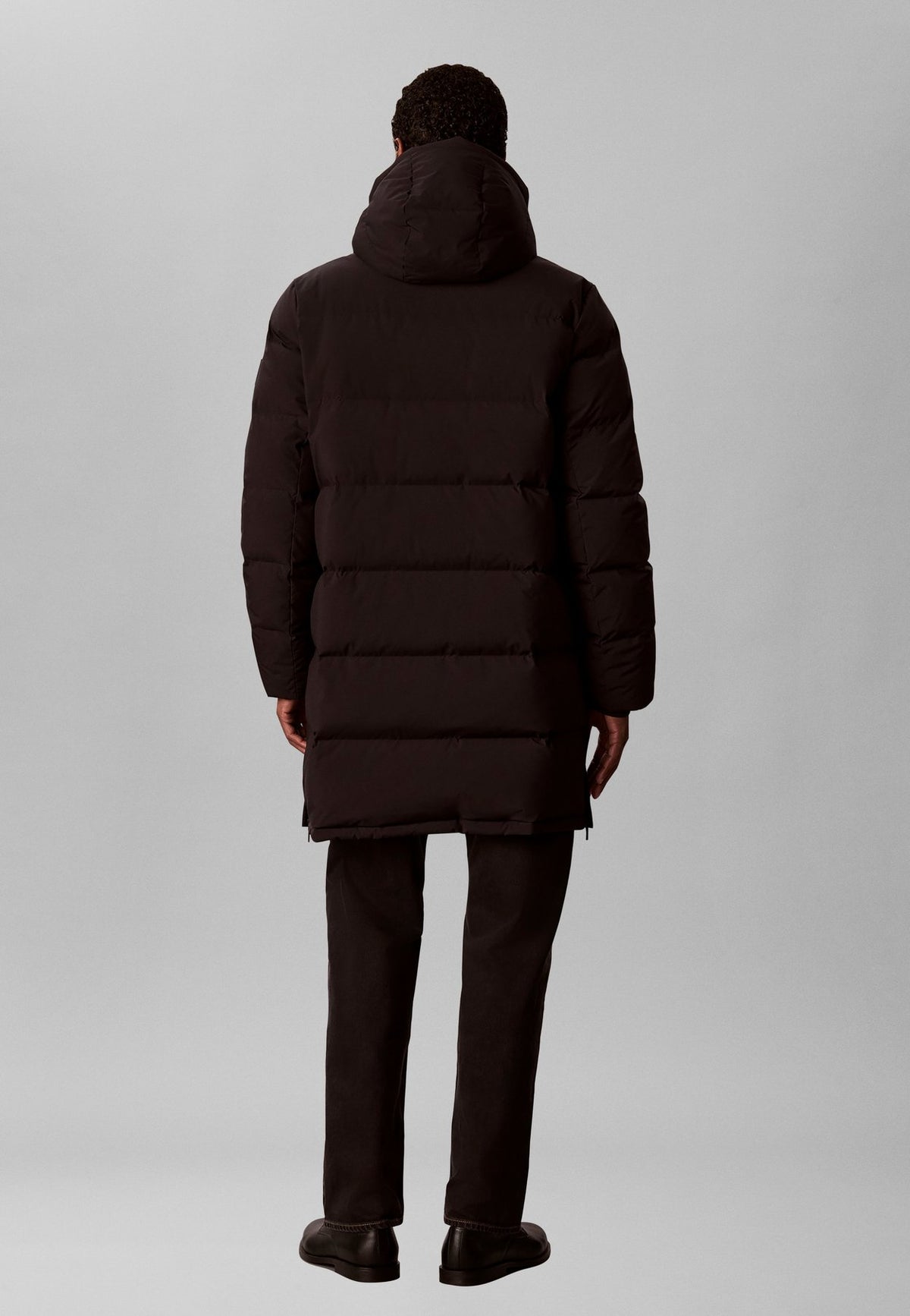 Calvin KleinLONG HOODED DOWN PUFFER COAT - Daunenmantel