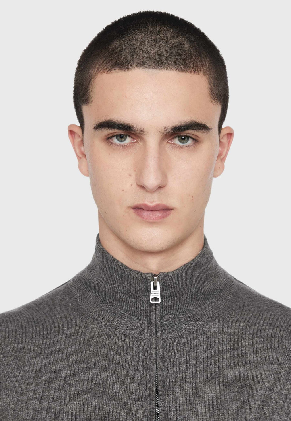 AllSaintsKILBURN ZIP FUNNEL - Strickpullover