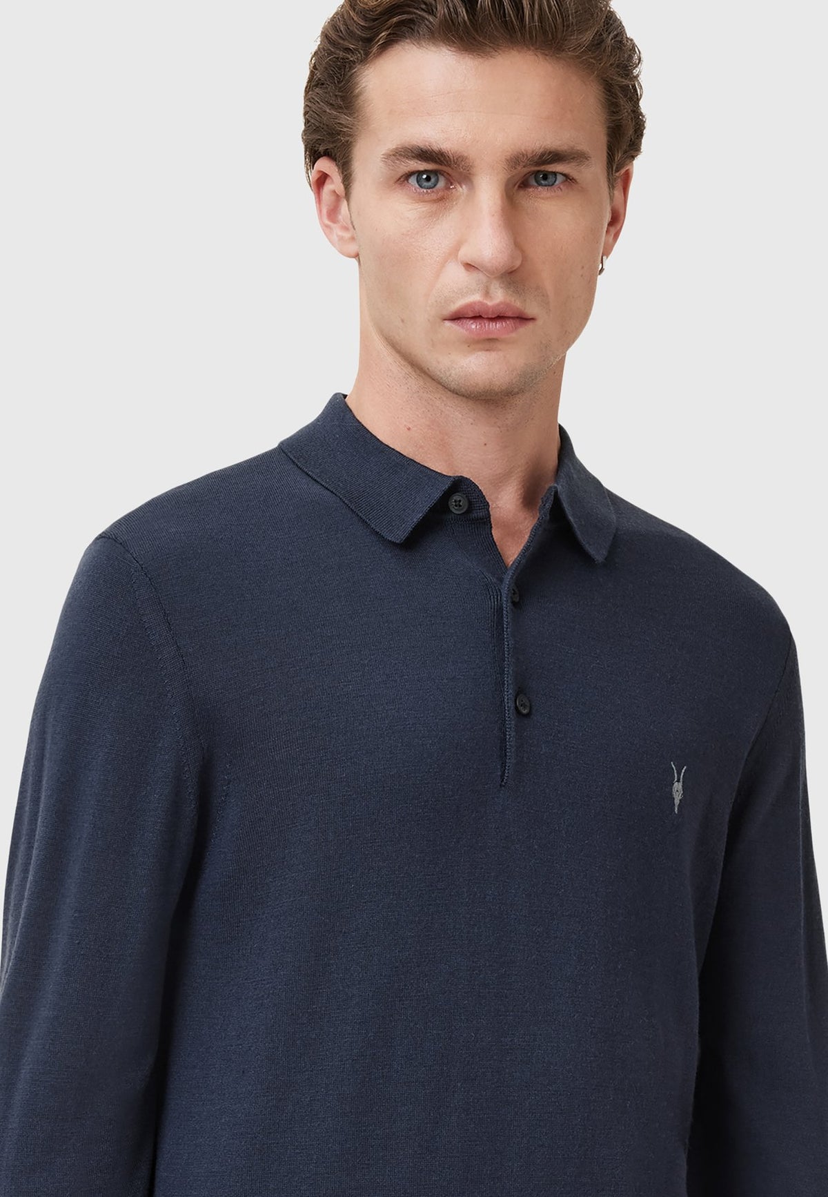 AllSaintsMODE MERINO LS POLO - Strickpullover