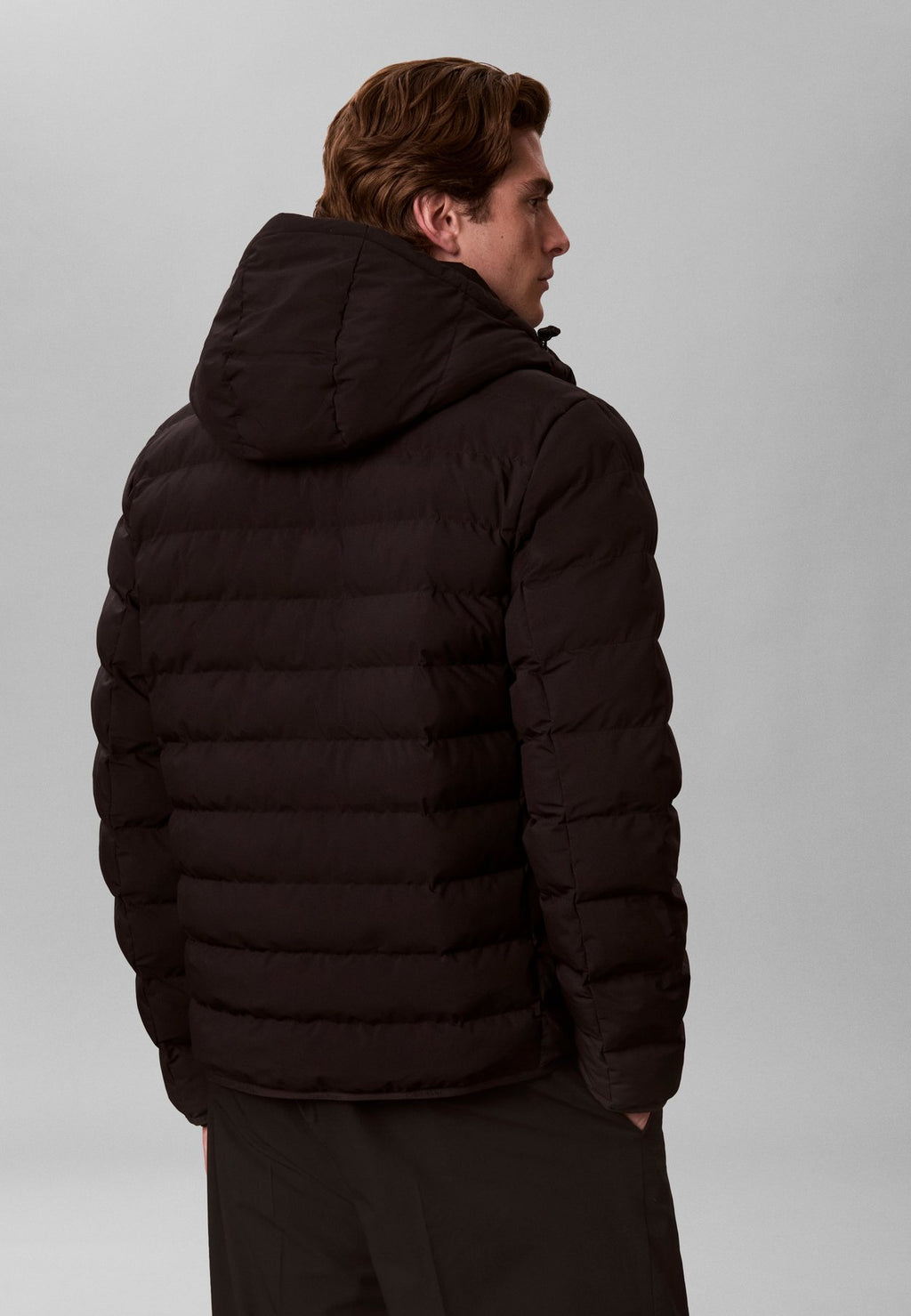 Calvin KleinLIGHTWEIGHT LOGO HOODED PUFFER JACKET - Übergangsjacke