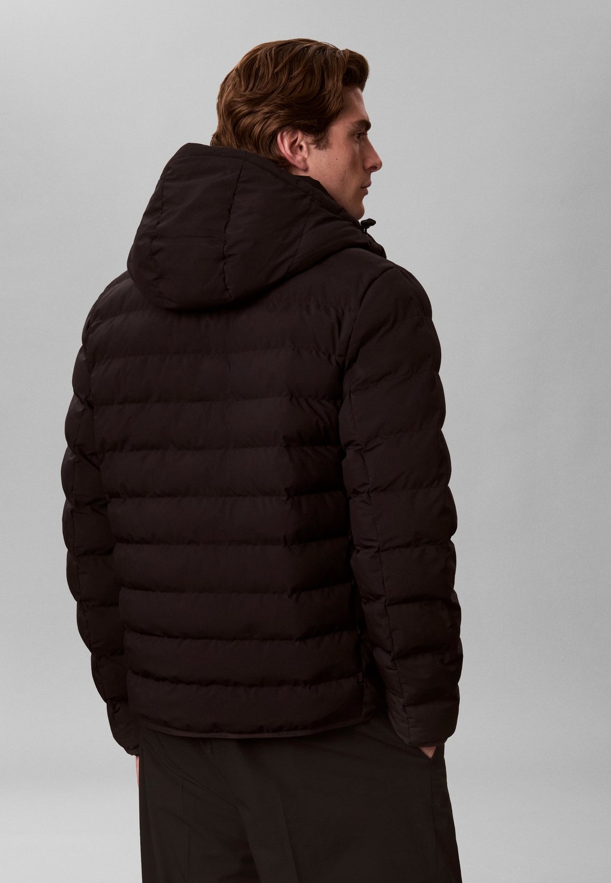 Calvin KleinLIGHTWEIGHT LOGO HOODED PUFFER JACKET - Übergangsjacke