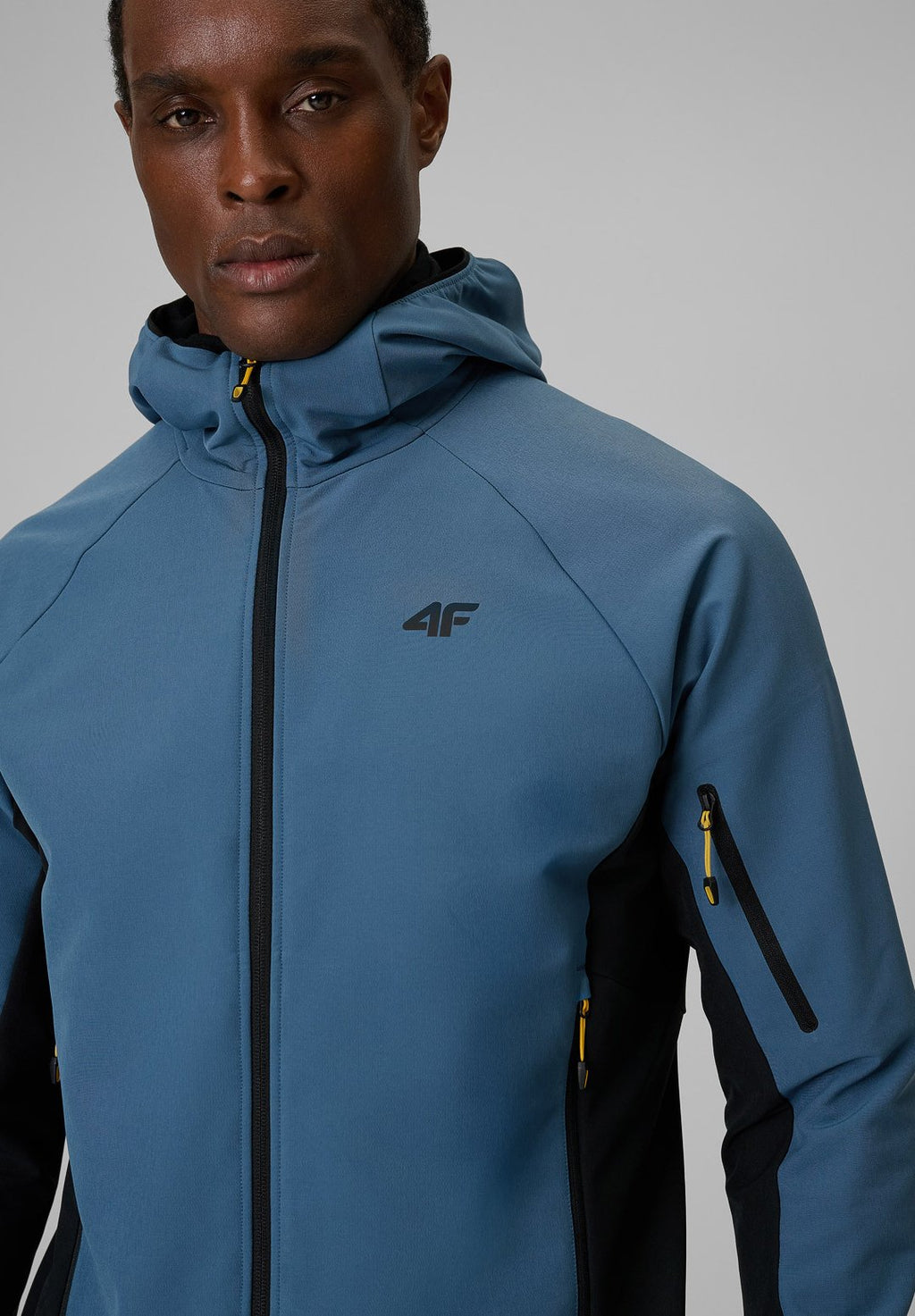 4F4F KURTKA SOFTSHELL WIATROODPORNA MĘSKA - NIEBIESKA XXL - Softshelljacke