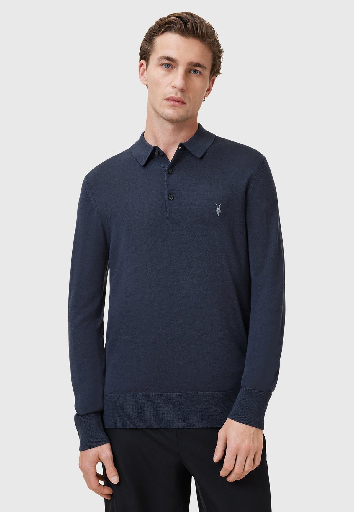 AllSaintsMODE MERINO LS POLO - Strickpullover