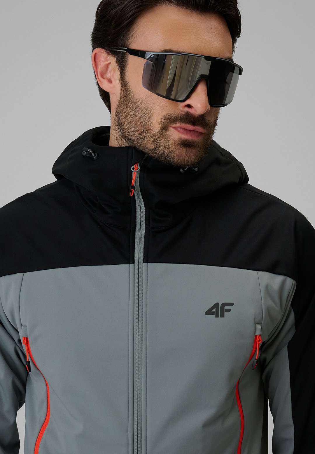 4F4F KURTKA SOFTSHELL WIATROODPORNA MEMBRANA 8000 MĘSKA - Softshelljacke