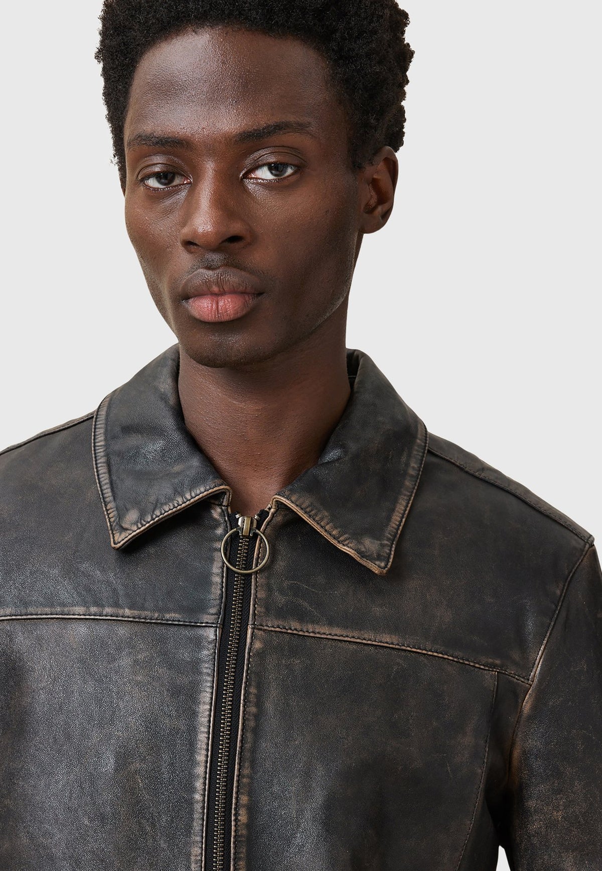 AllSaintsALKAN JACKET - Lederjacke