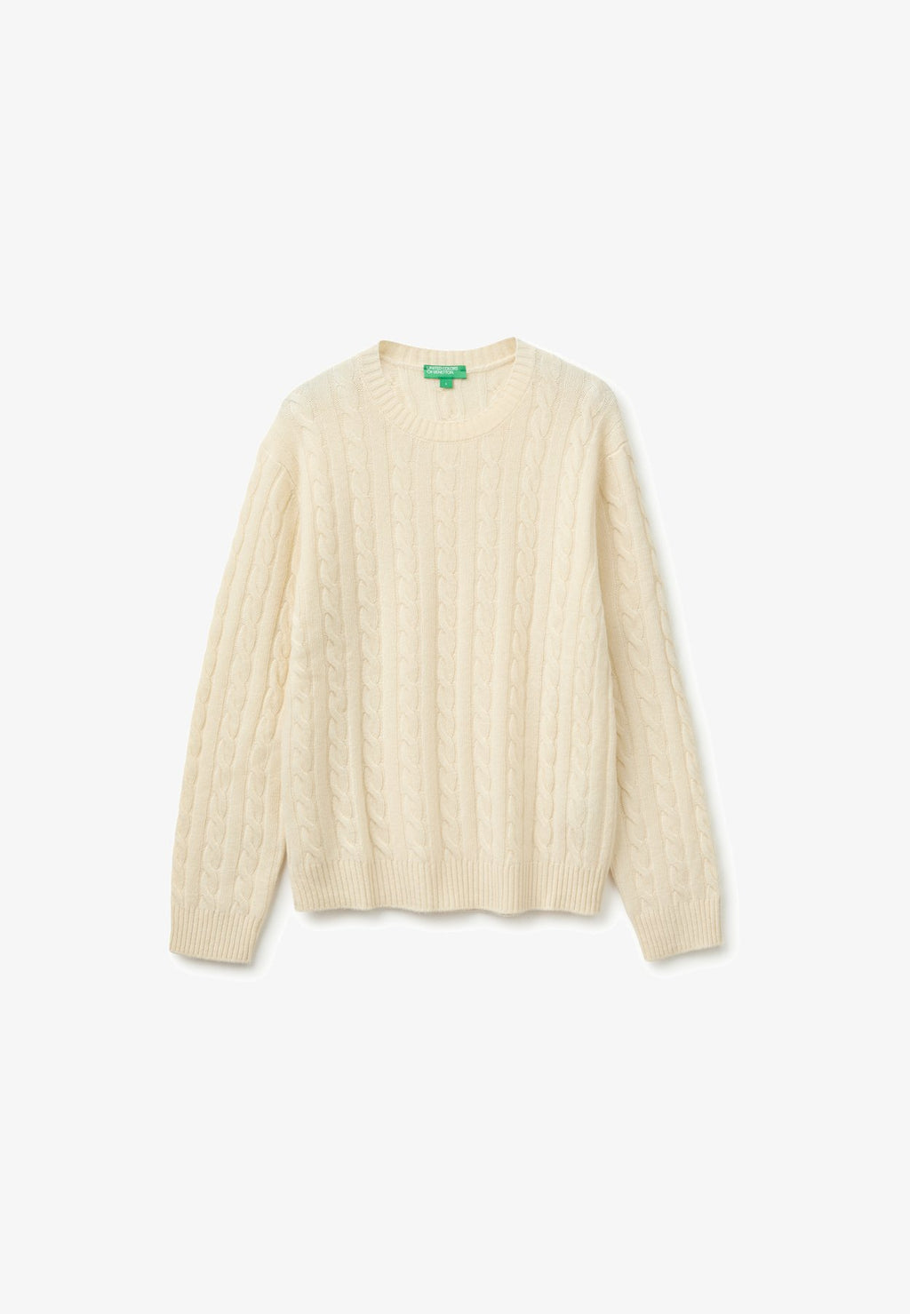 United Colors of BenettonLONG SLEEVE CREW NECK SWEATER, CLASSIC CABLE-RIB STITCHES, REGULAR FIT... - Strickpullover