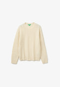United Colors of BenettonLONG SLEEVE CREW NECK SWEATER, CLASSIC CABLE-RIB STITCHES, REGULAR FIT... - Strickpullover