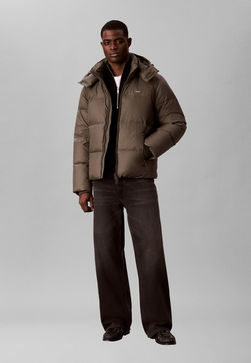 Calvin KleinREMOVABLE HOOD LOGO PUFFER JACKET - Daunenjacke