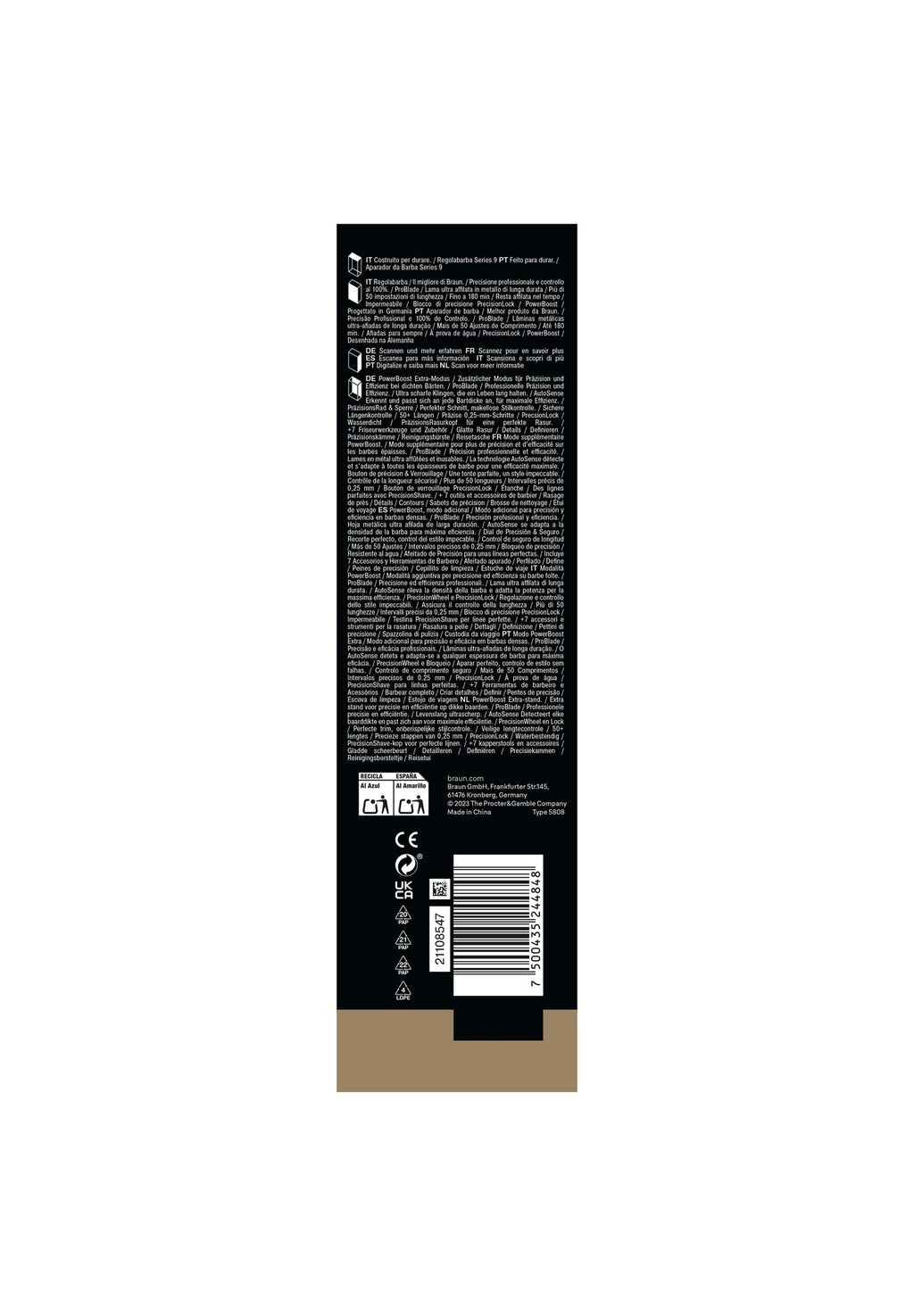 BraunBRAUN BARTTRIMMER - BT9520 - SATIN CHROME - Trimmer