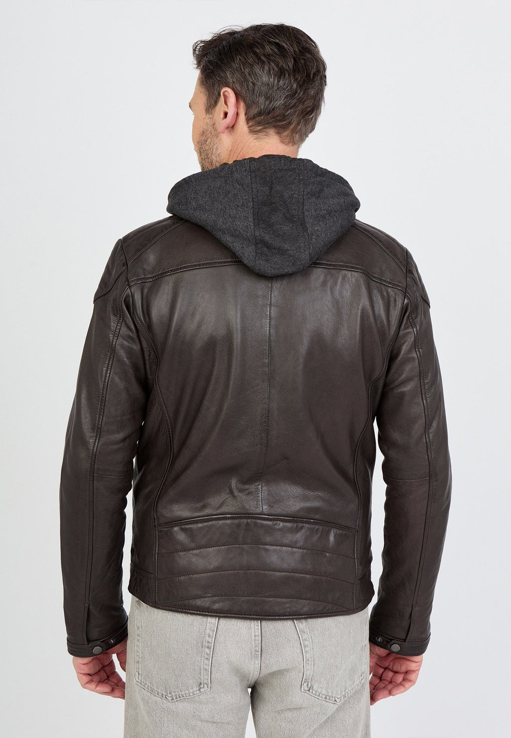 JCCMIT KAPUZE - Lederjacke